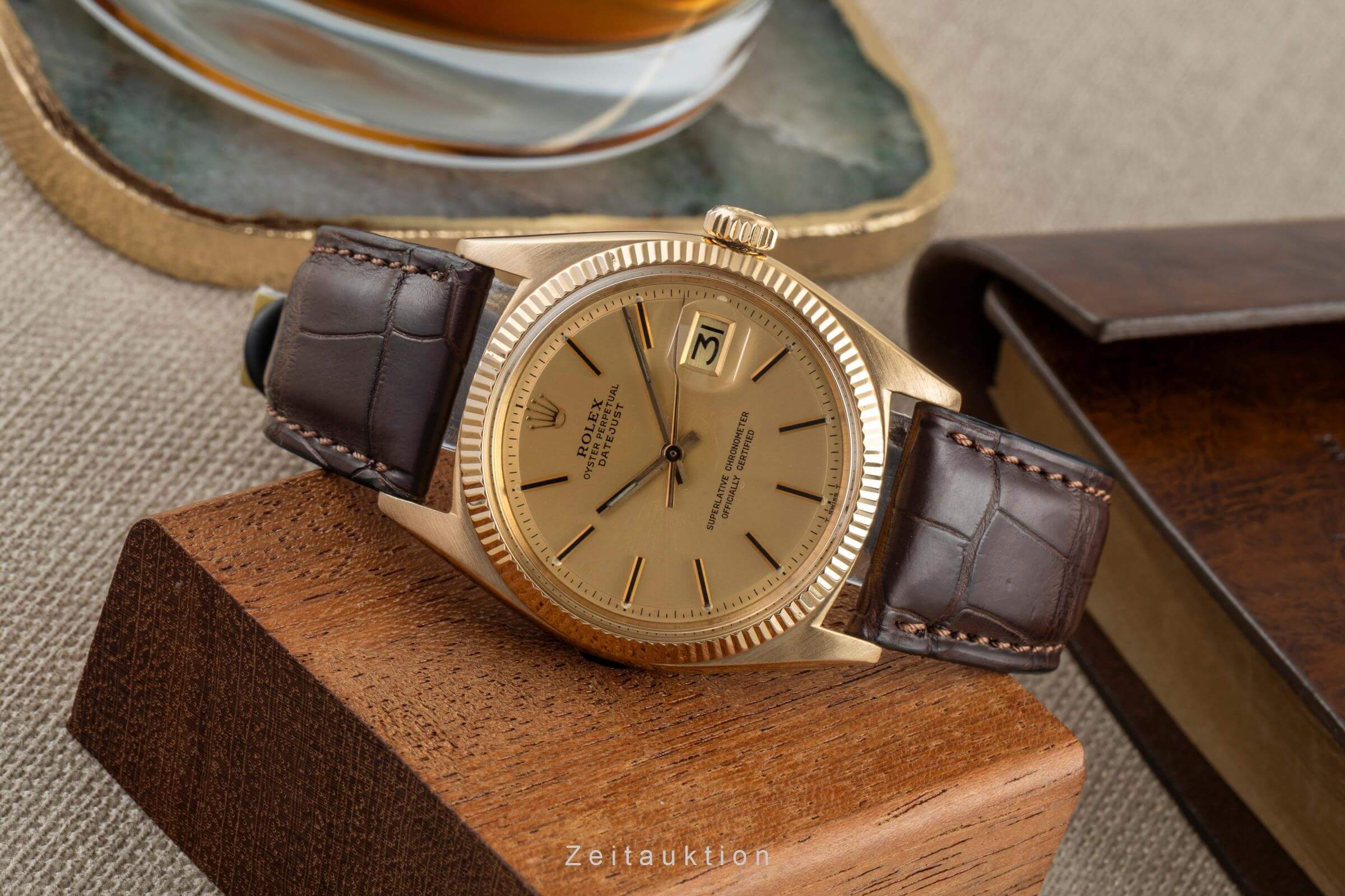 Rolex Datejust 18 ct gold automatic men's watch 1601 Vintage  [2501823] - Image 3