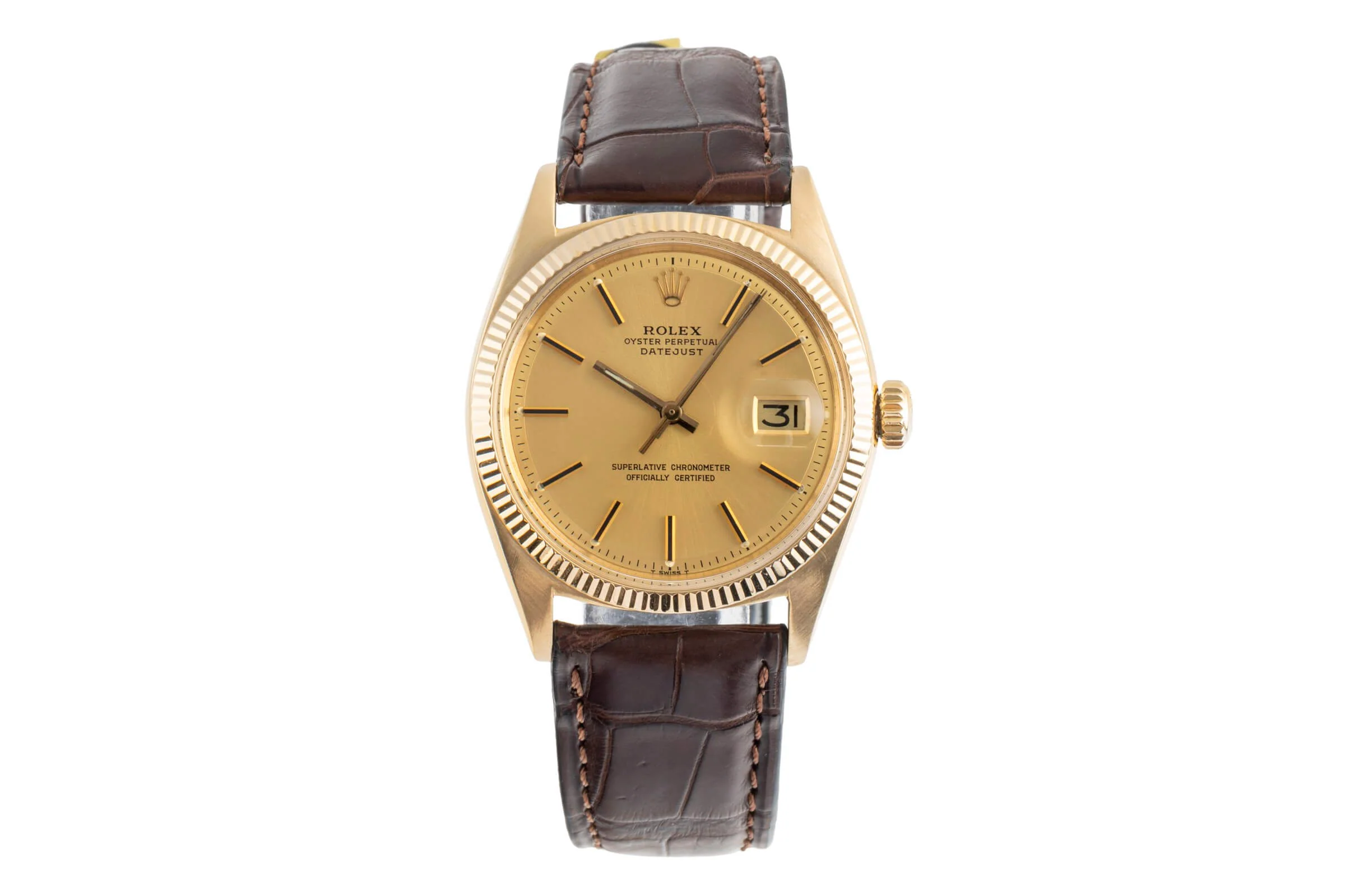 Rolex Datejust 18 ct gold automatic men's watch 1601 Vintage  [2501823] - Image 5