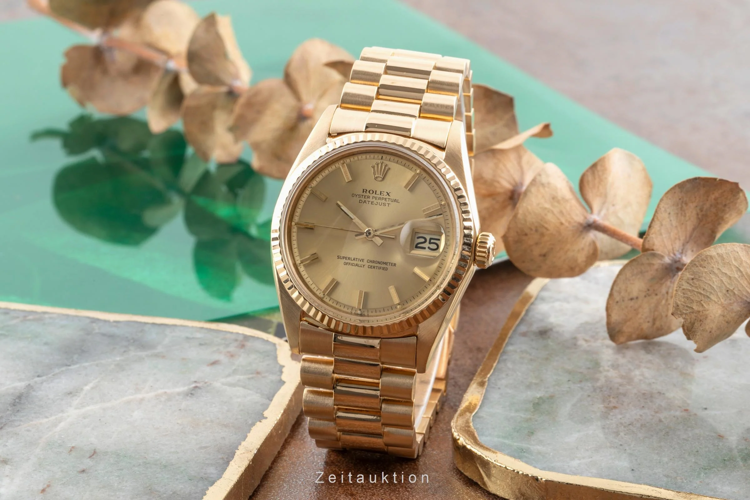 Rolex Datejust 18 ct gold automatic men's watch 1601 Vintage  [2503039] - Image 4
