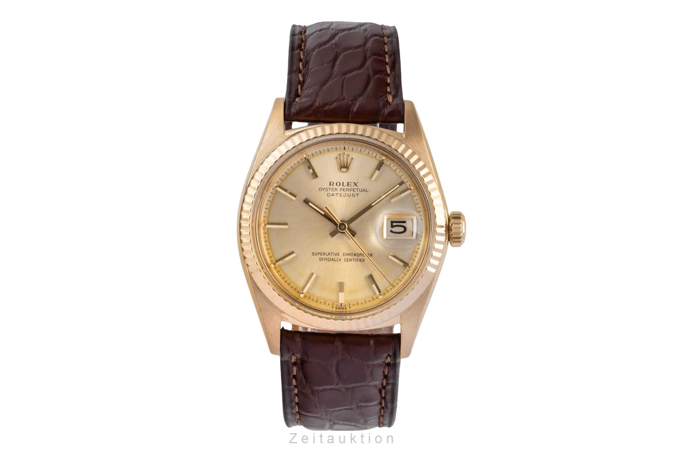 Rolex Datejust 18 ct gold automatic men's watch 1601 Vintage  [2504067] - Image 5