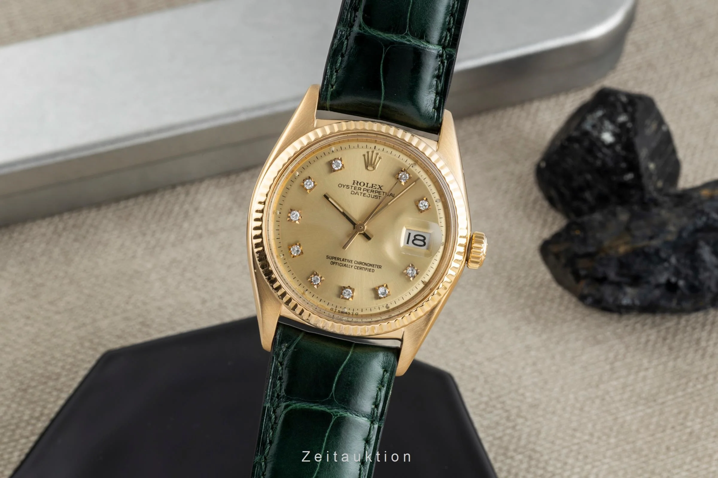 Rolex Datejust 18 ct gold automatic men's watch 1601 Vintage  [2506631] - Image 2