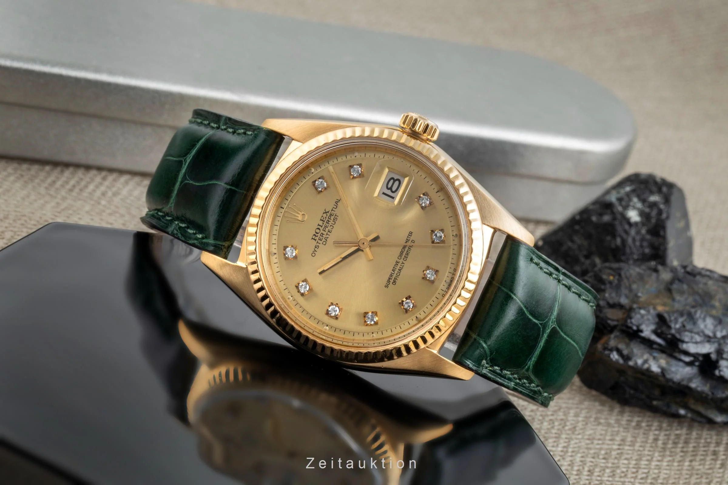 Rolex Datejust 18 ct gold automatic men's watch 1601 Vintage  [2506631] - Image 3