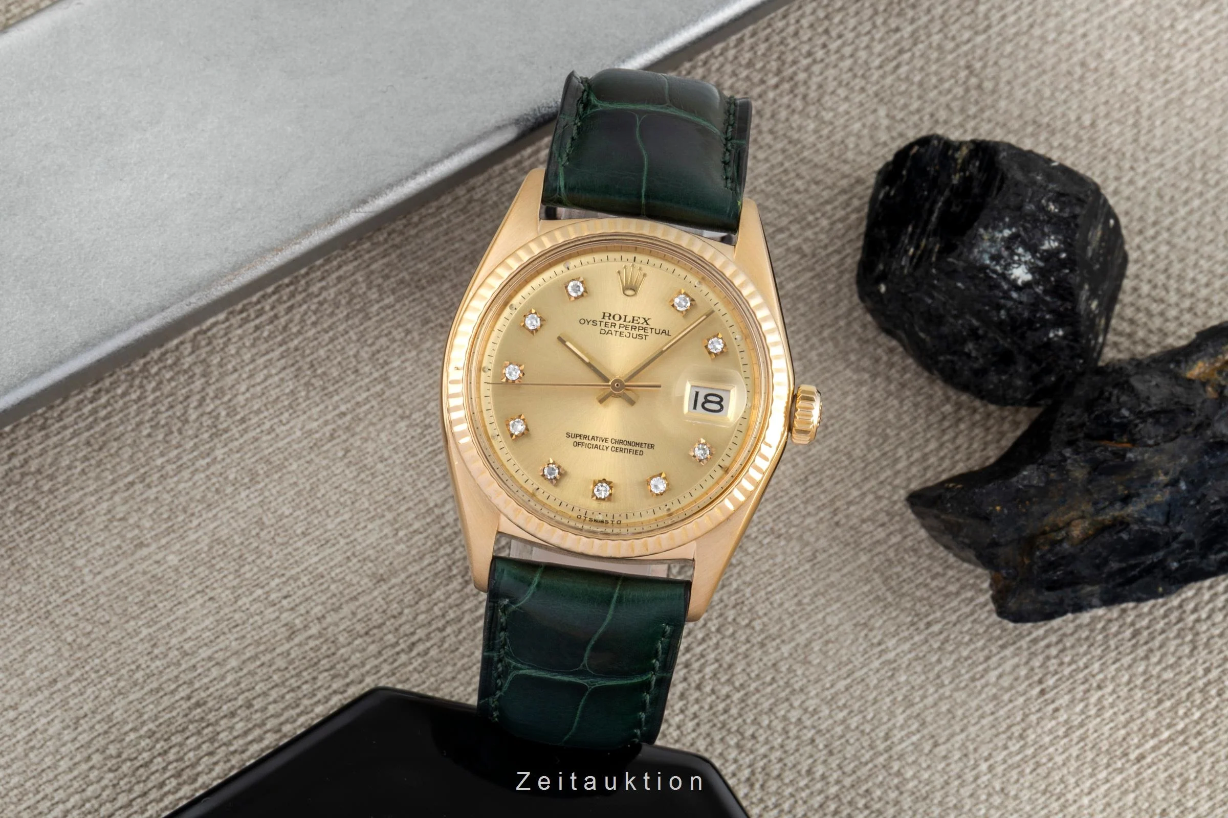 Rolex Datejust 18 ct gold automatic men's watch 1601 Vintage  [2506631] - Image 4