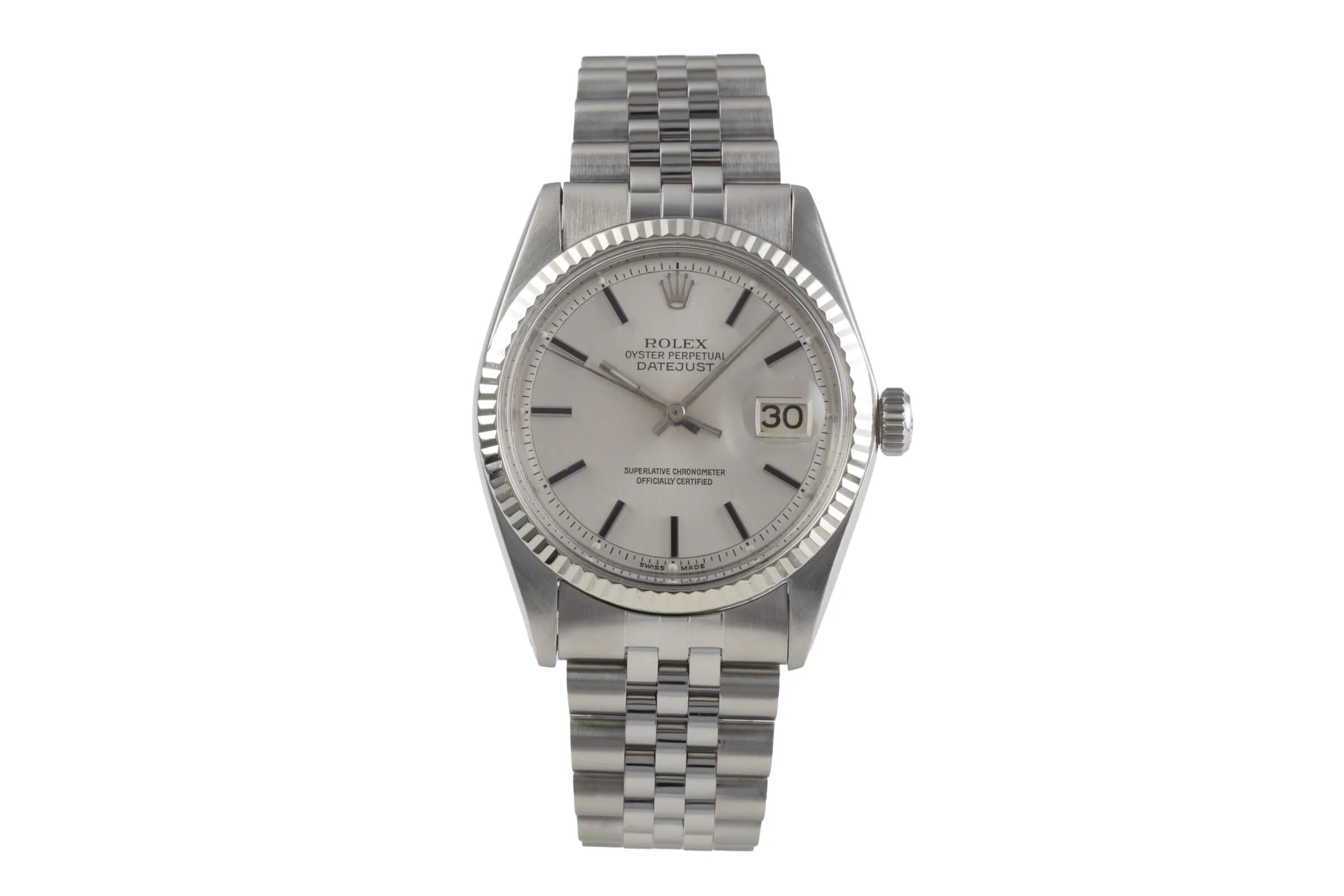 Rolex Datejust steel / white gold automatic men's watch 1601  [2402511] - Image 4