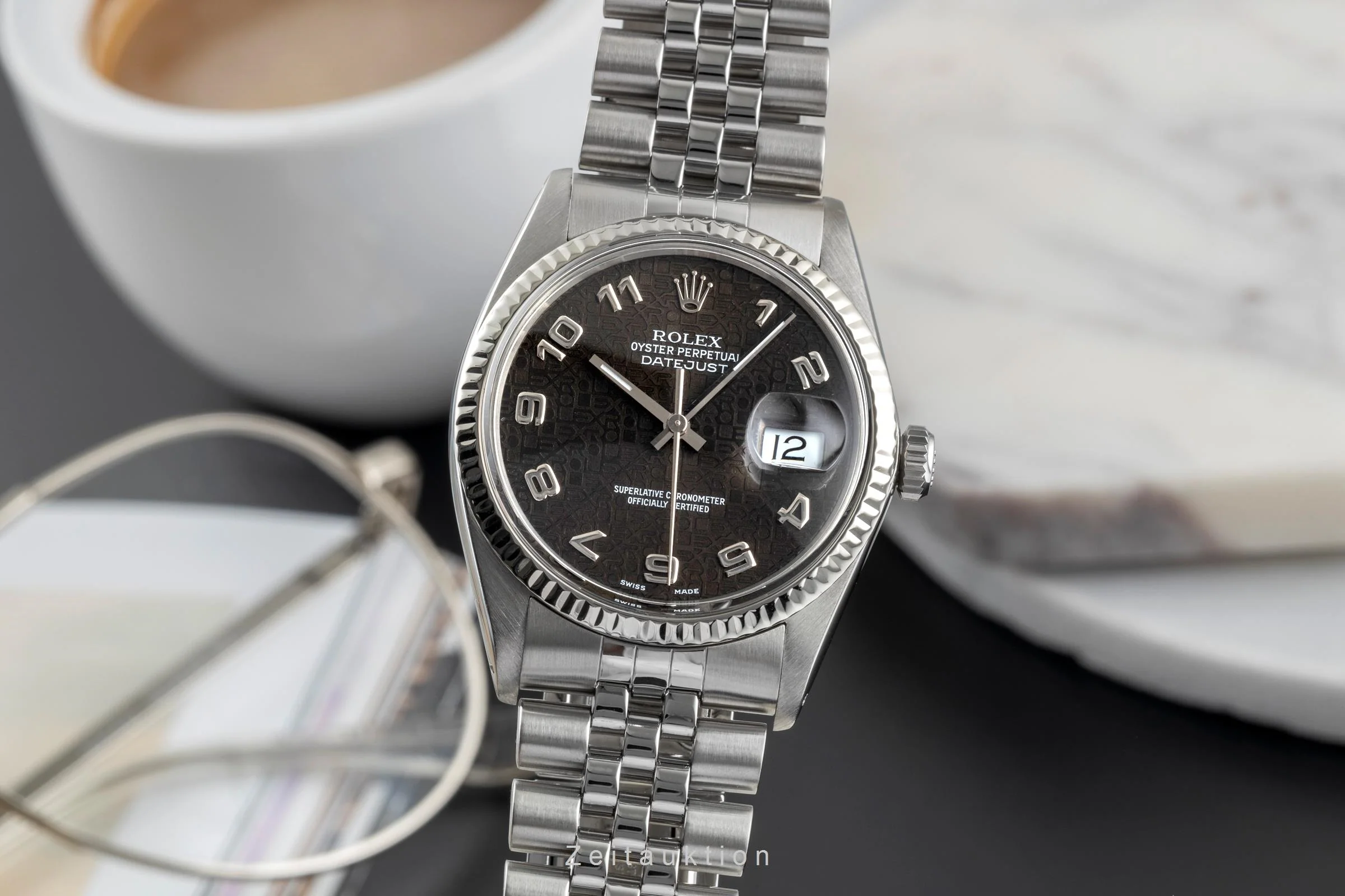 Rolex Datejust steel / white gold automatic men's watch 16014  [2503487] - Image 2