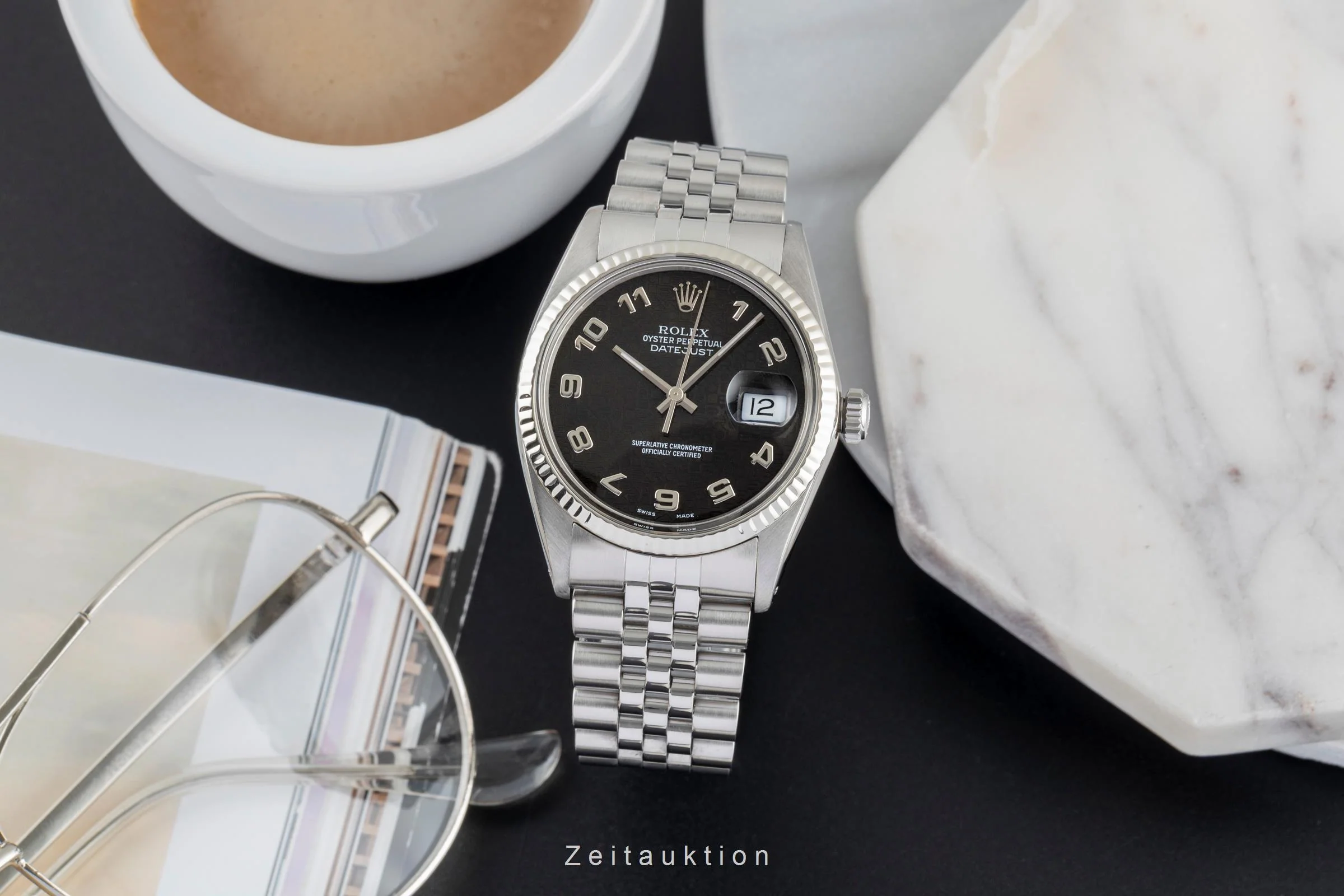 Rolex Datejust steel / white gold automatic men's watch 16014  [2503487] - Image 4
