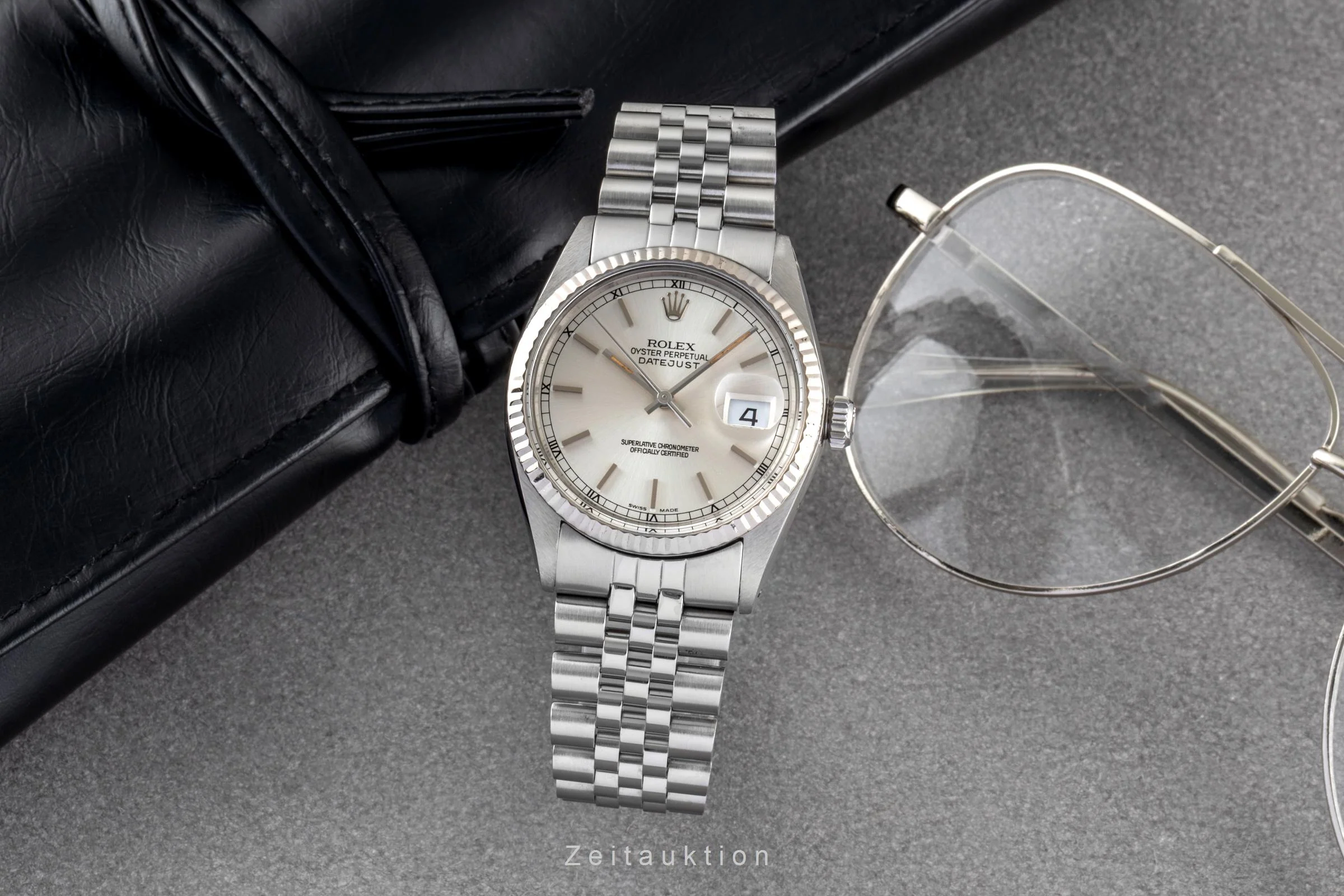 Rolex Datejust steel / white gold automatic men's watch 16014  [2600949] - Image 4