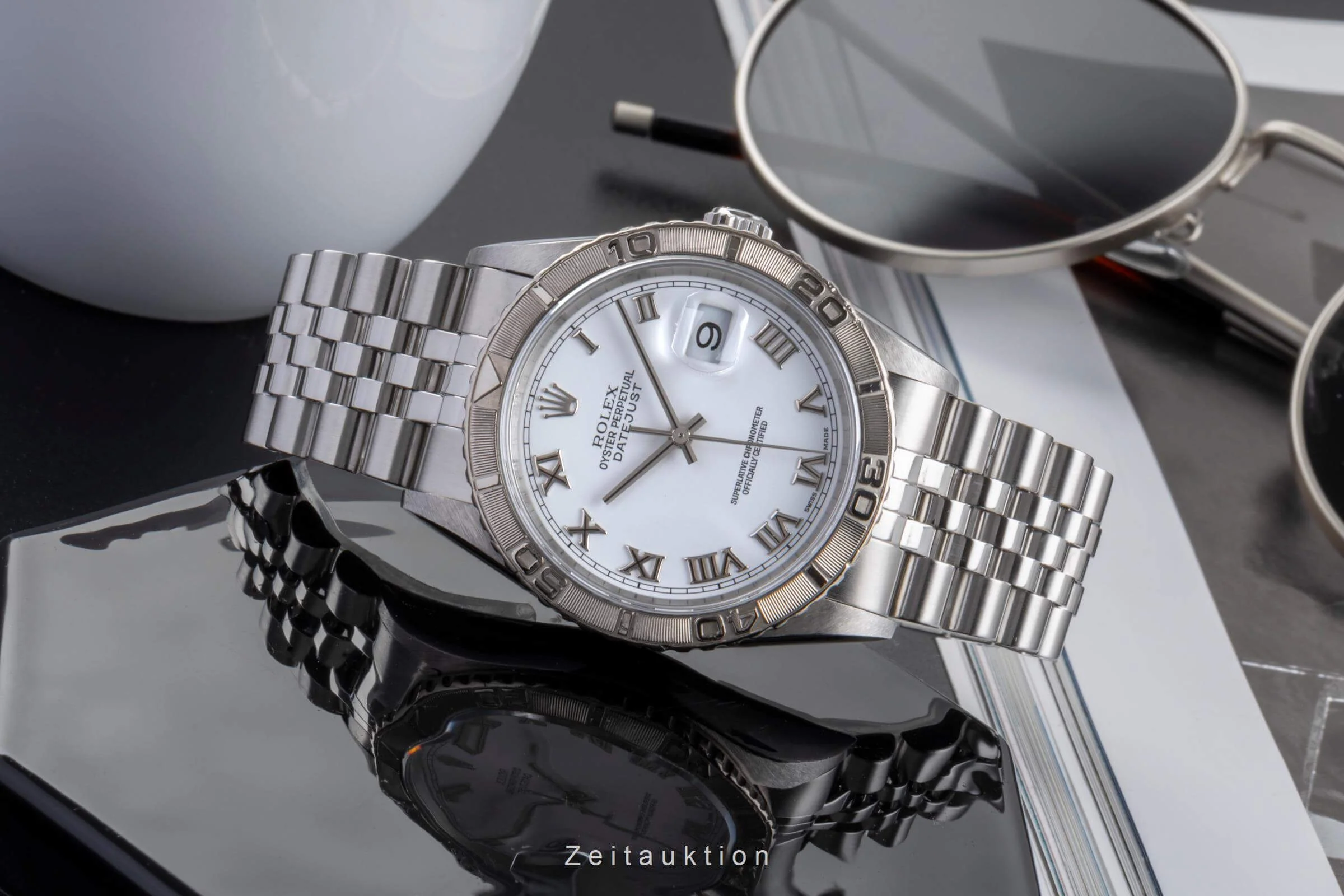 Rolex Datejust Turn-O-Graph steel / white gold automatic men's watch 16264  [2502154] - Image 3