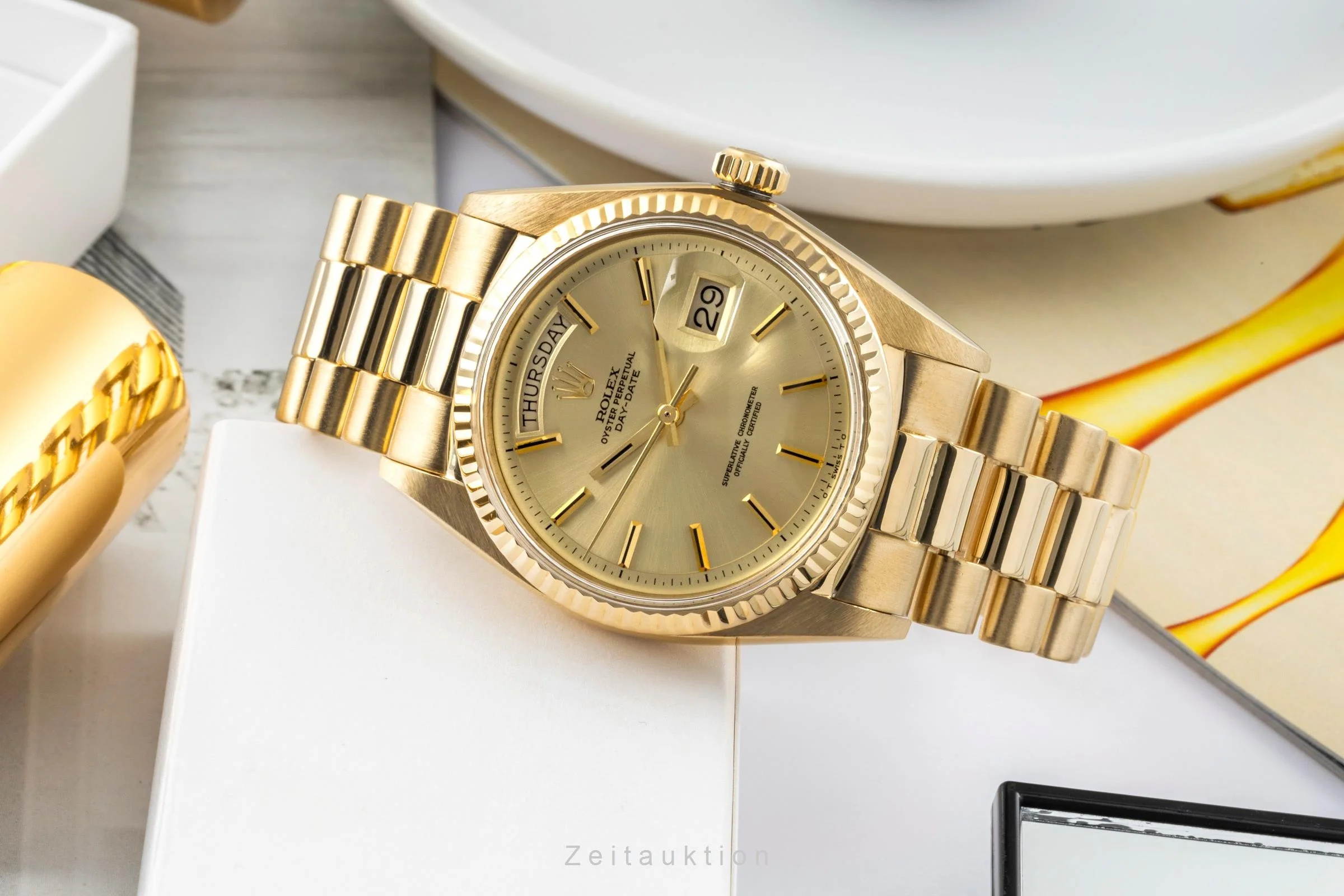 Rolex Day-Date 18 ct gold automatic men's watch 1803 LP: 35900EUR Vintage  [2400876] - Image 2