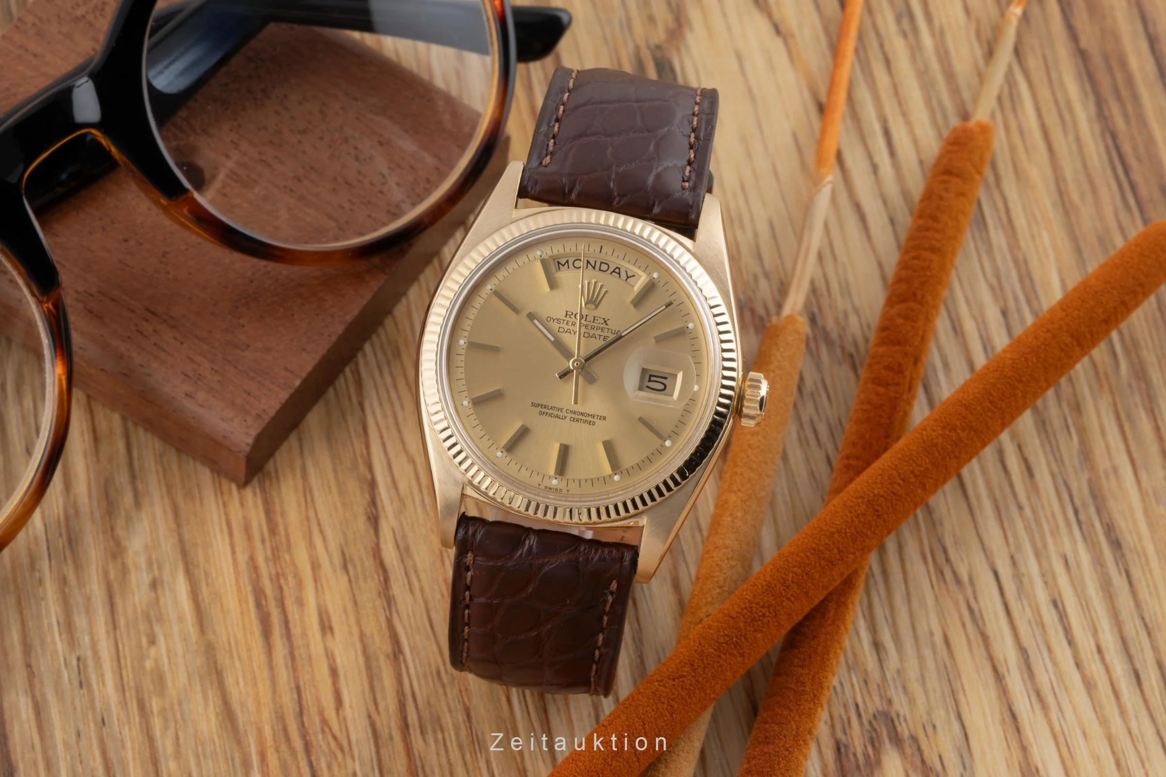 Rolex Day-Date 18 ct gold automatic men's watch 1803  [2503608] - Image 4