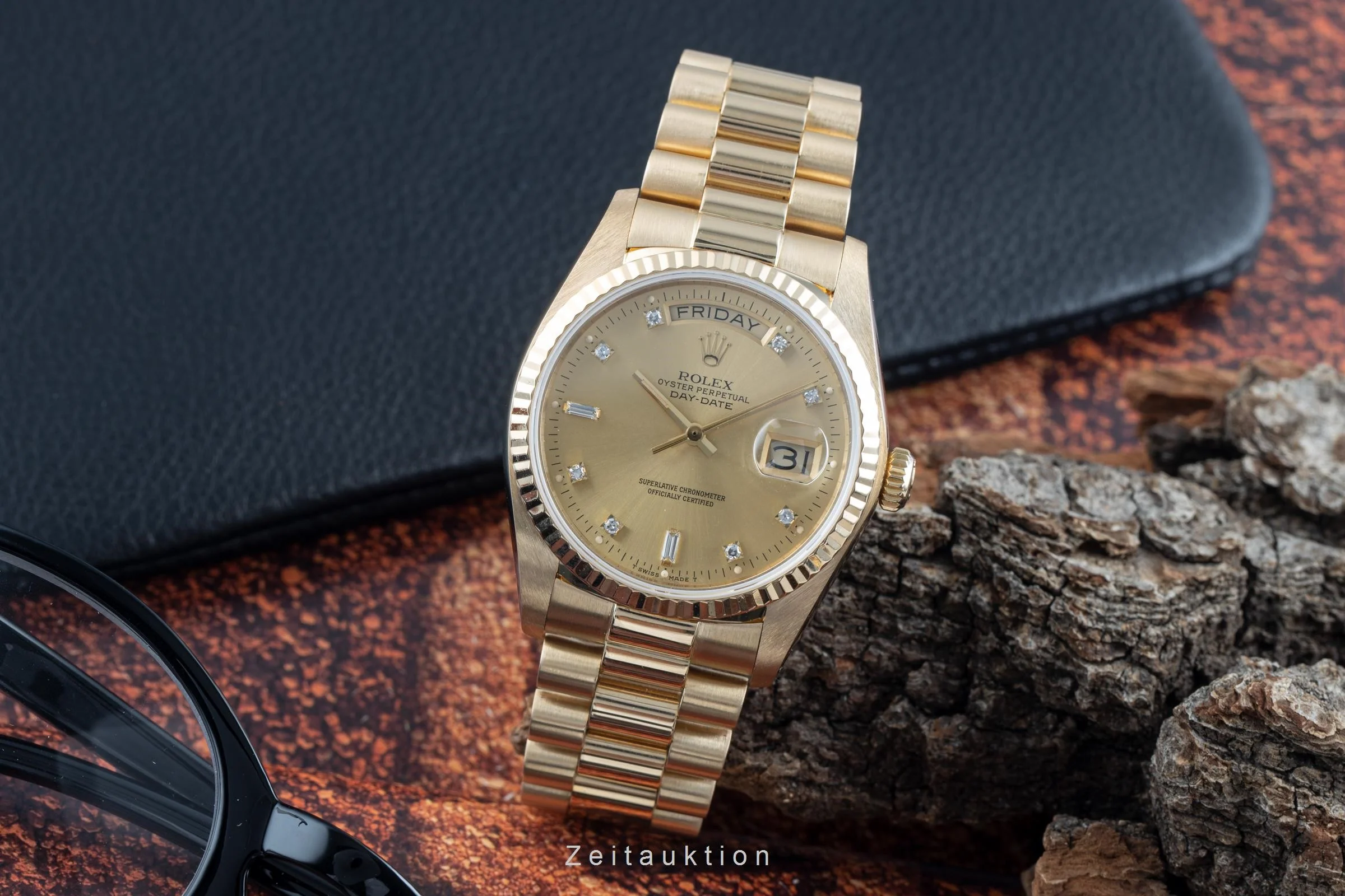 Rolex Day-Date 18 ct gold automatic men's watch 18038  [2203934] - Image 3