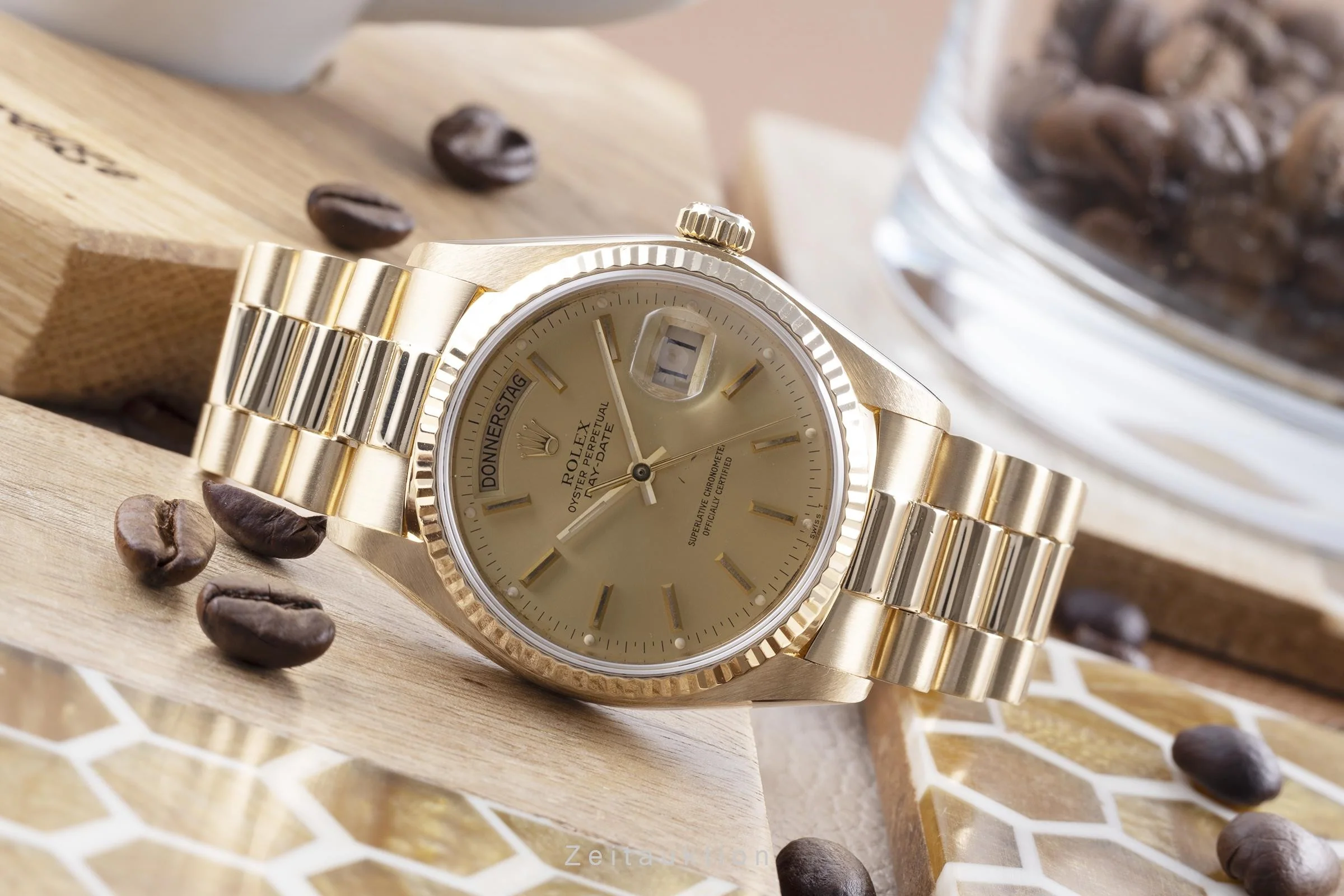 Rolex Day-Date 18 ct gold automatic men's watch 18038  [2203961] - Image 2