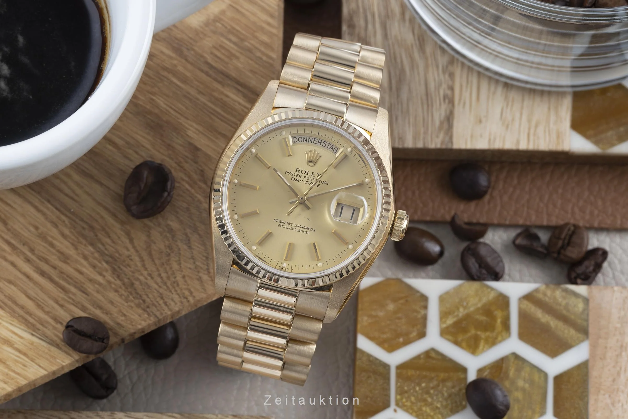 Rolex Day-Date 18 ct gold automatic men's watch 18038  [2203961] - Image 3