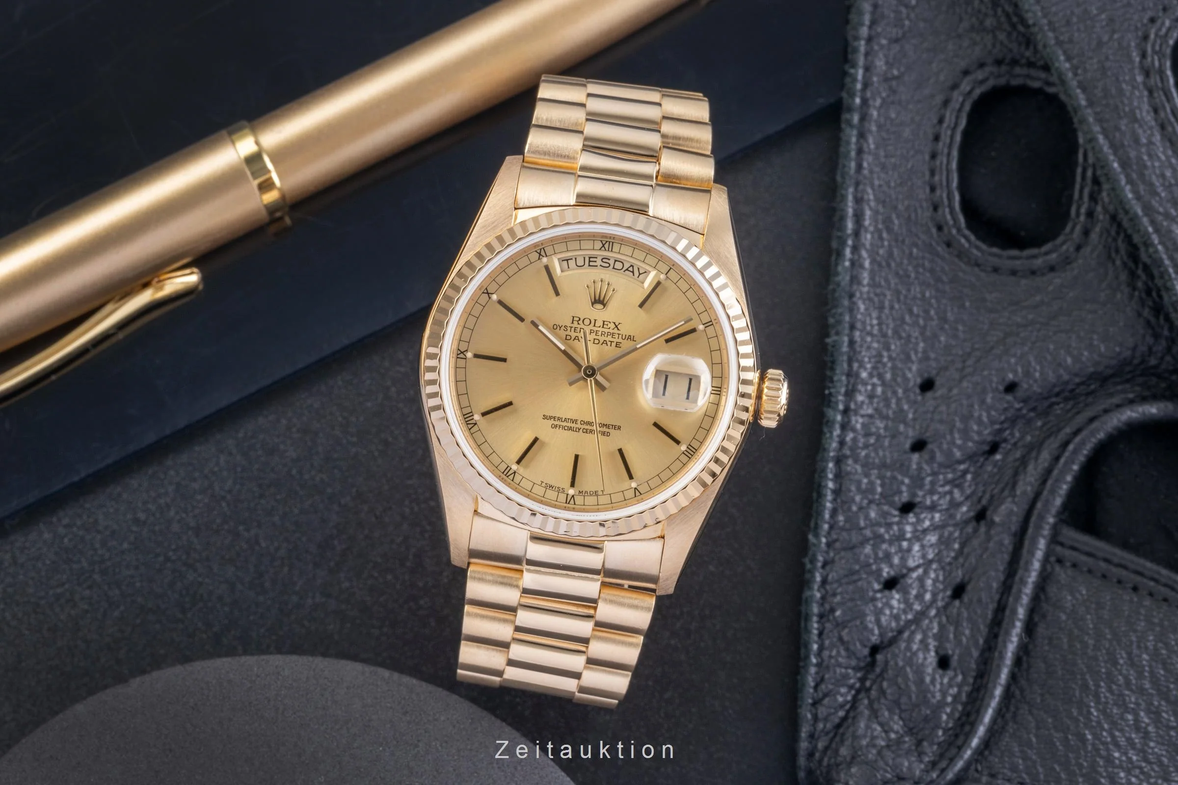 Rolex Day-Date 18 ct gold automatic men's watch 18038  [2506494] - Image 4