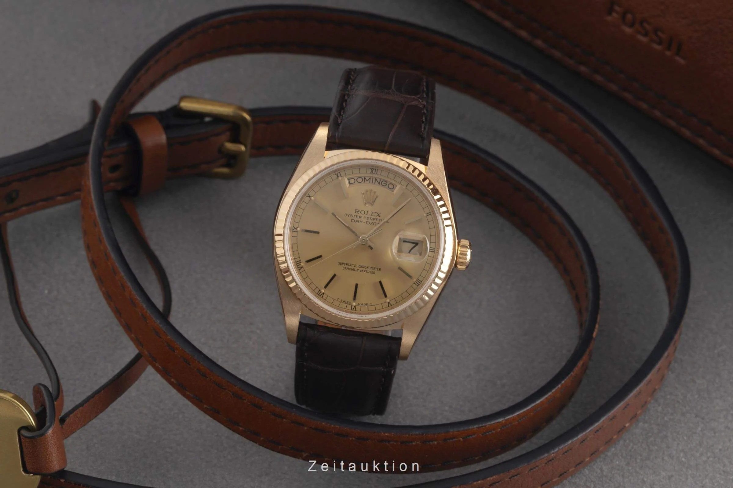 Rolex Day-Date 18 ct gold automatic men's watch 18038 Vintage  [2501534] - Image 4