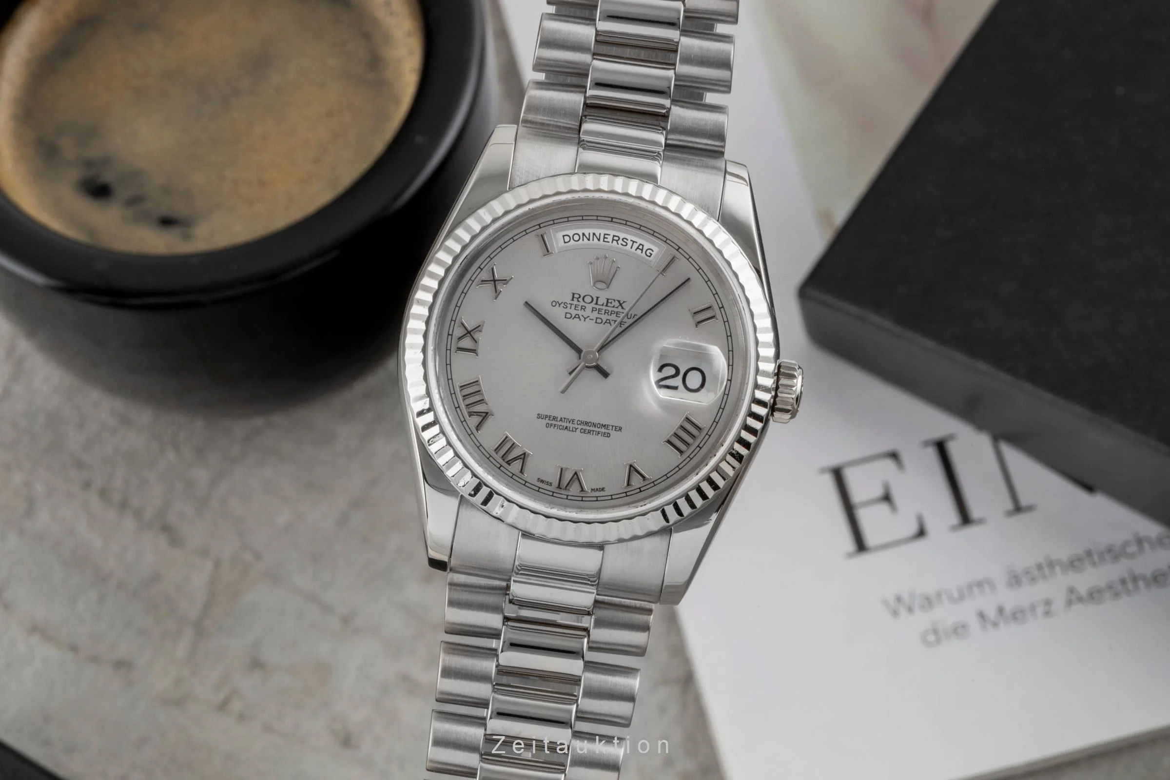 Rolex Day-Date 18 ct white gold automatic men's watch 118239  [2601021] - Image 2