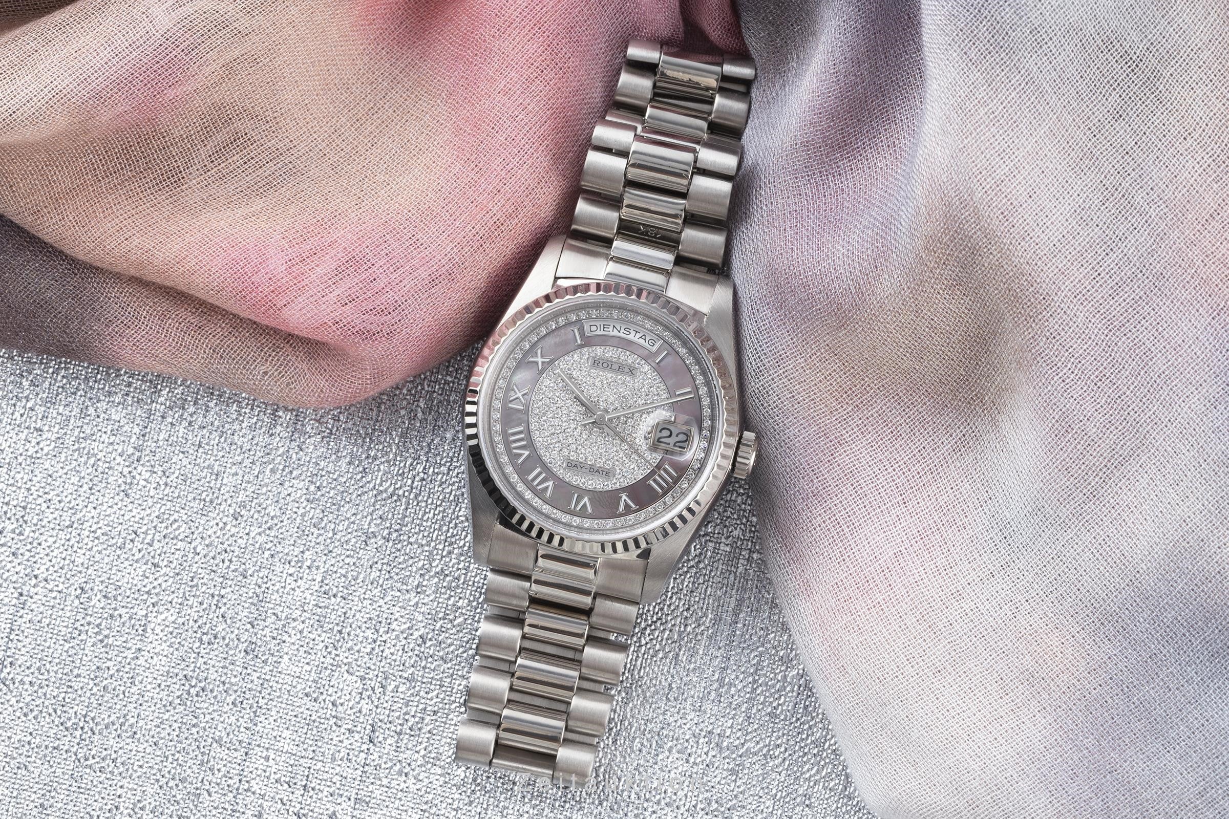 Rolex Day-Date 18 ct white gold automatic men's watch 18239  [2200933] - Image 3