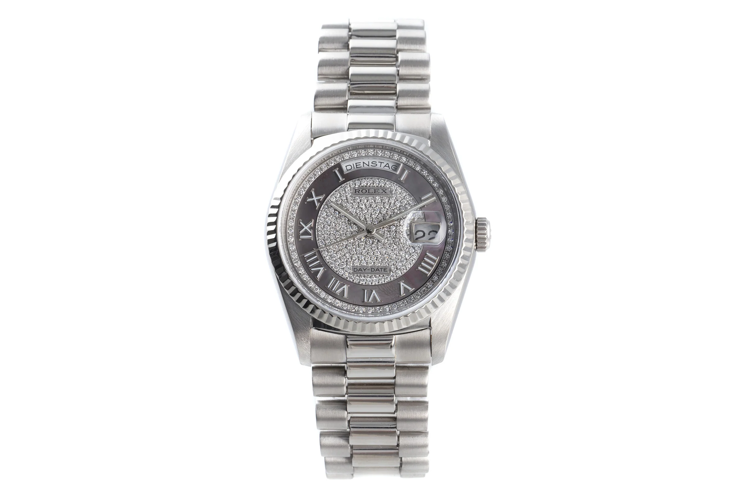 Rolex Day-Date 18 ct white gold automatic men's watch 18239  [2200933] - Image 4