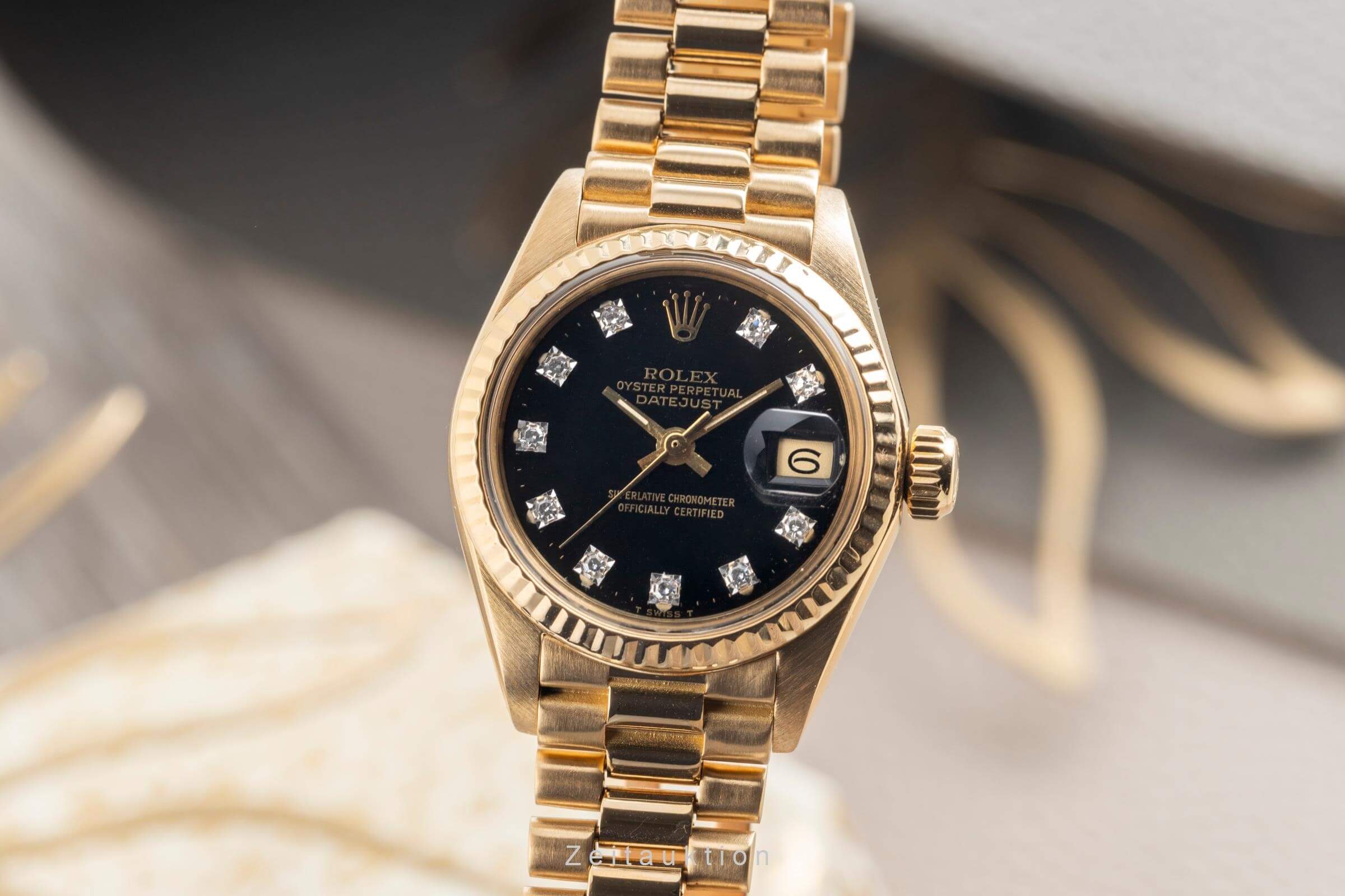 Rolex Lady Datejust 18 ct gold automatic women's watch 6917 Vintage  [2500938] - Image 2