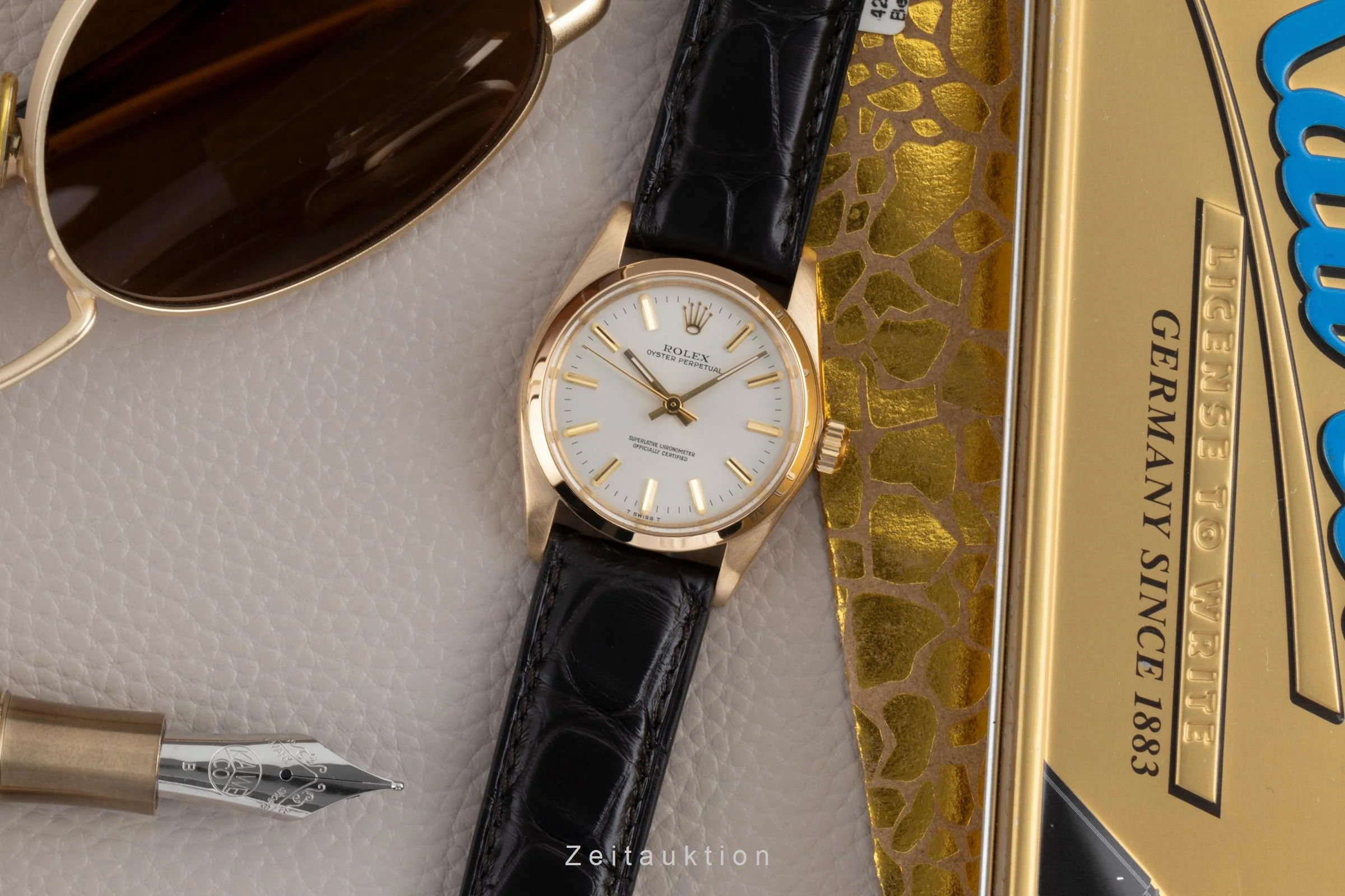 Rolex Oyster Perpetual 18 ct gold automatic women's watch 6748 Vintage  [2502947] - Image 4