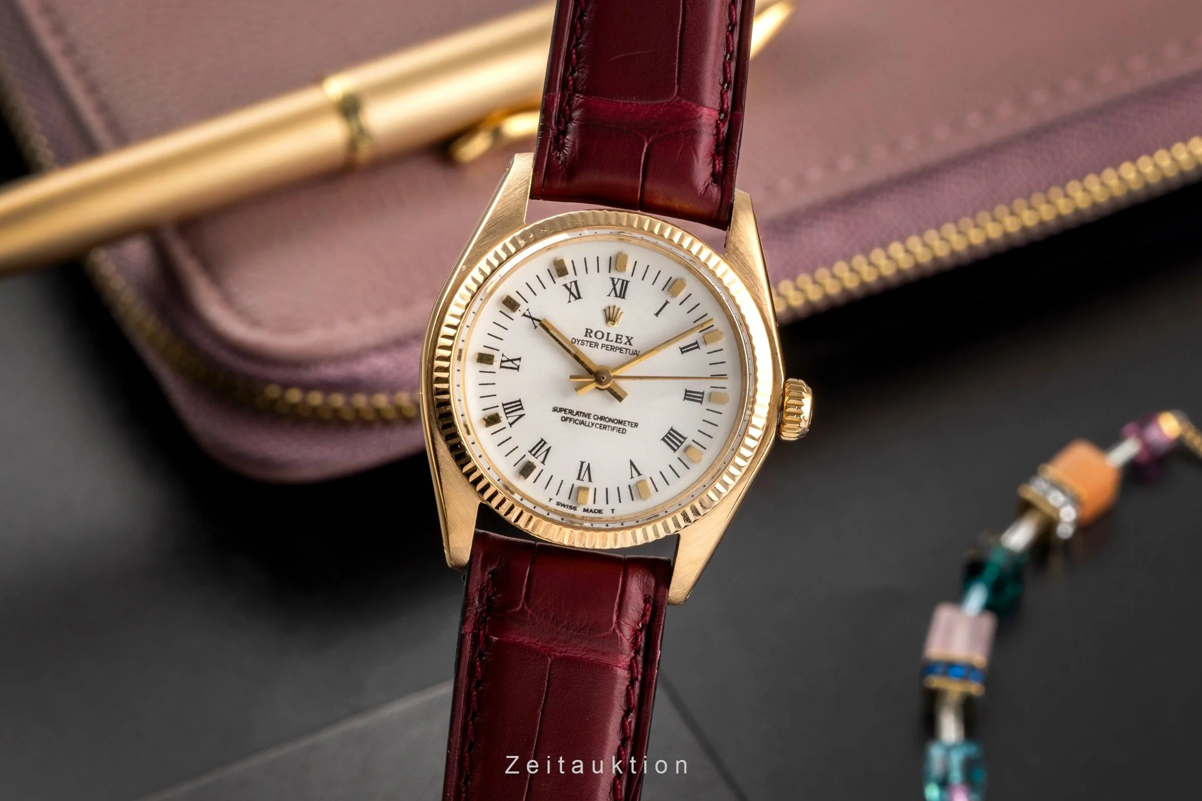 Rolex Oyster Perpetual 18 ct gold automatic women's watch 6751  [2502607] - Image 2