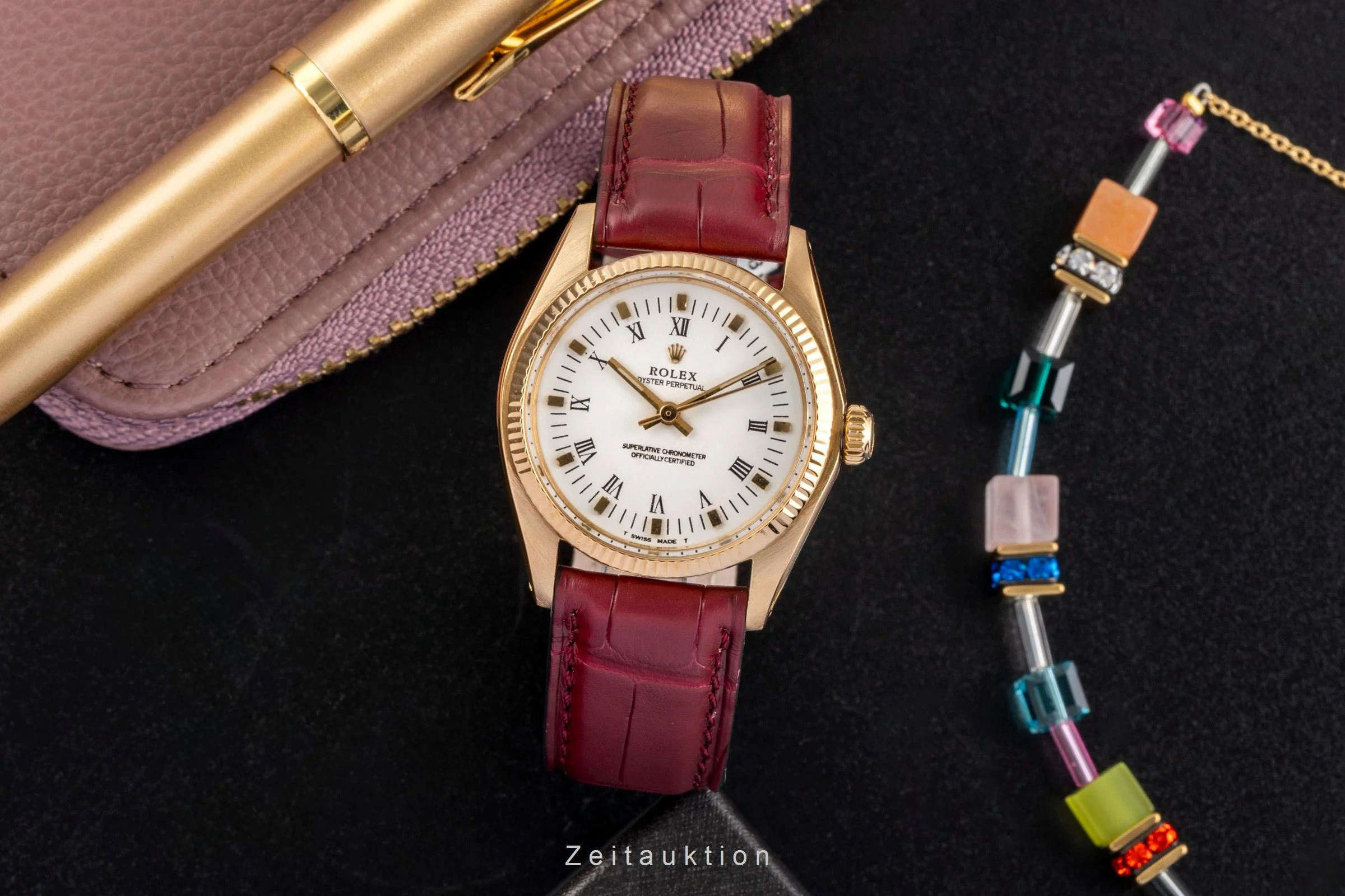 Rolex Oyster Perpetual 18 ct gold automatic women's watch 6751  [2502607] - Image 4