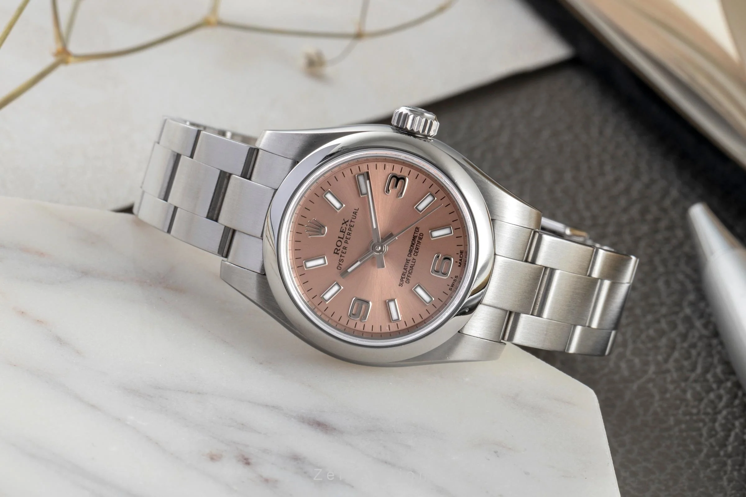 Rolex Oyster Perpetual steel automatic women's watch 176200  [2502324] - Image 3