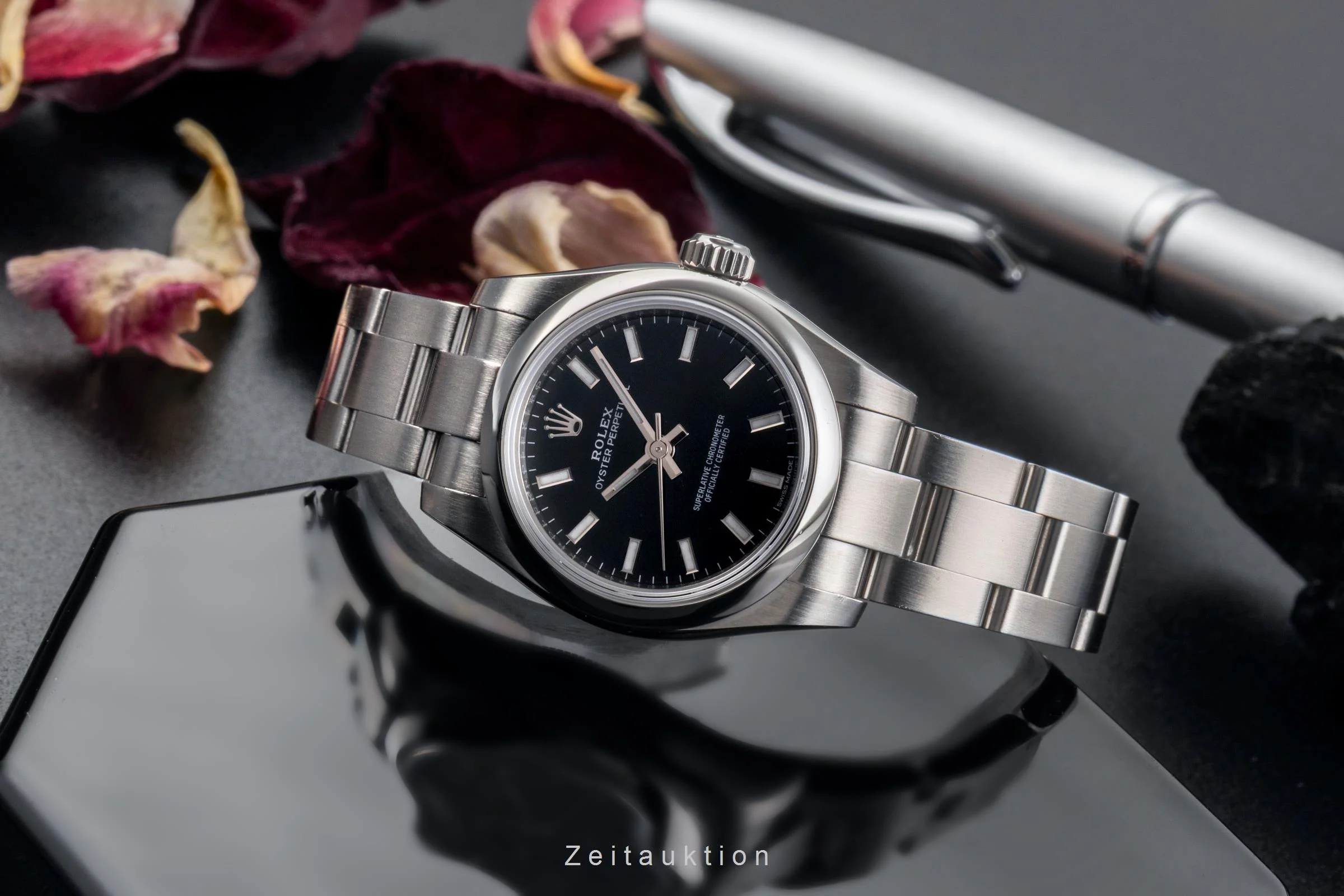 Rolex Oyster Perpetual steel automatic women's watch 176200  [2502550] - Image 3