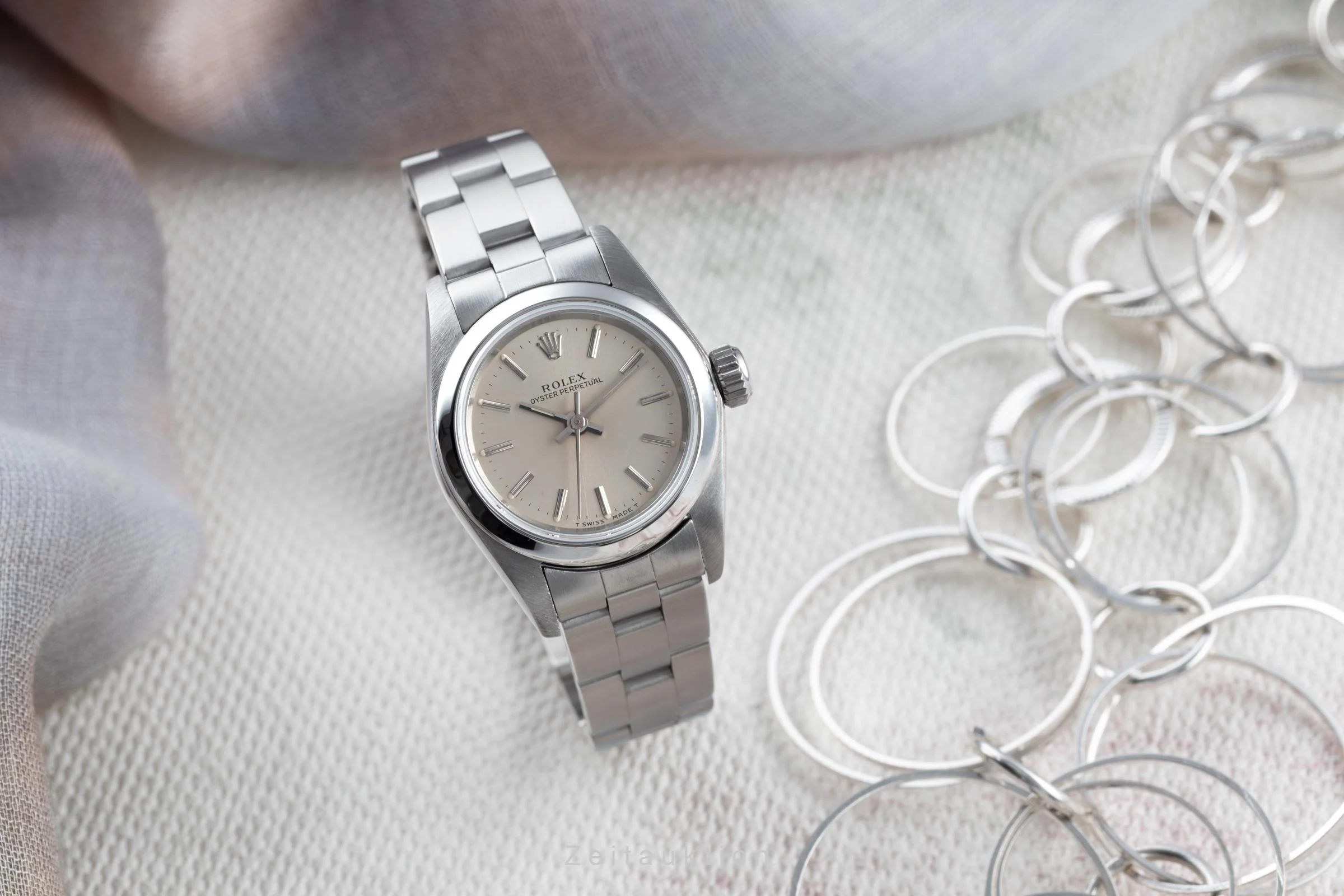 Rolex Oyster Perpetual steel automatic women's watch 67180  [2203021] - Image 3