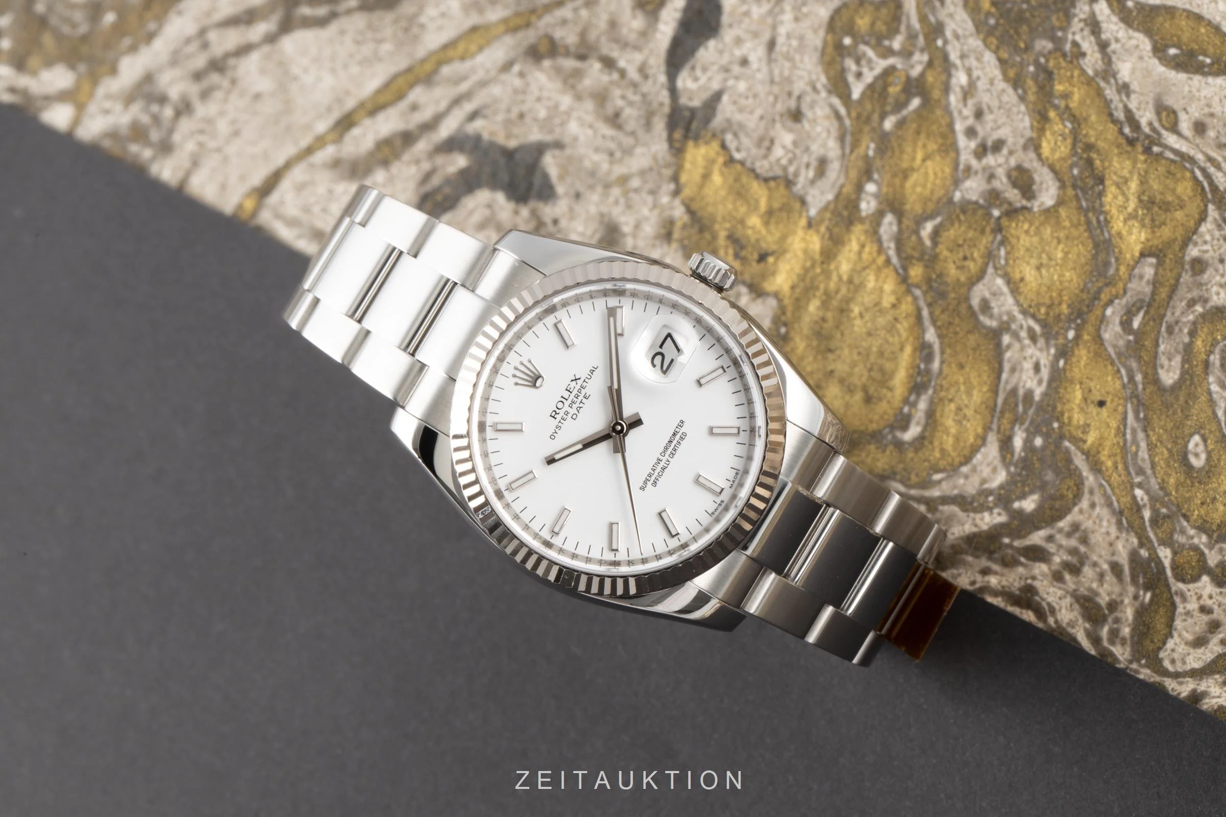 Rolex Oyster Perpetual steel / white gold automatic men's watch 115234  [2100378] - Image 3