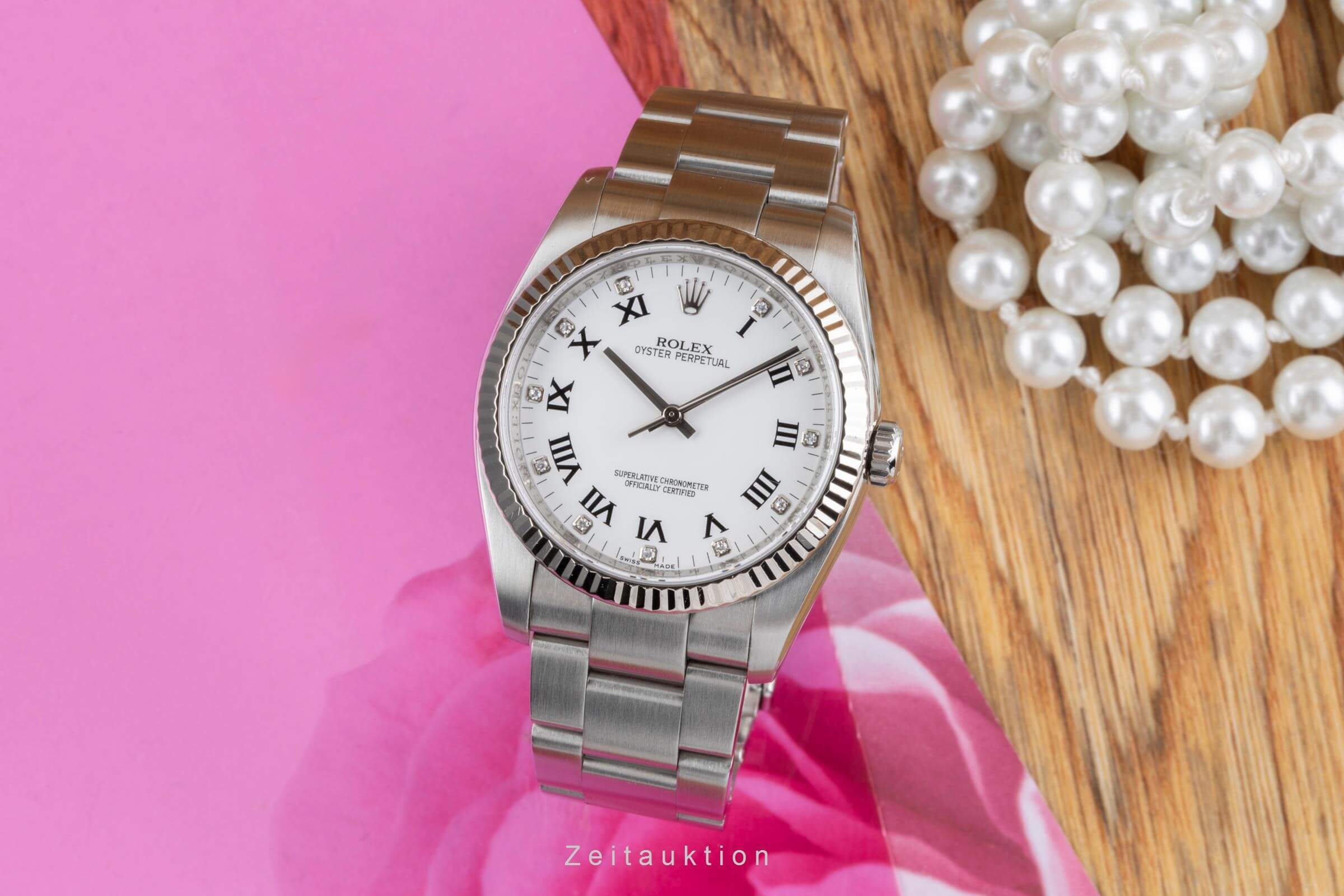 Rolex Oyster Perpetual steel / white gold automatic men's watch 116034  [2502236] - Image 4