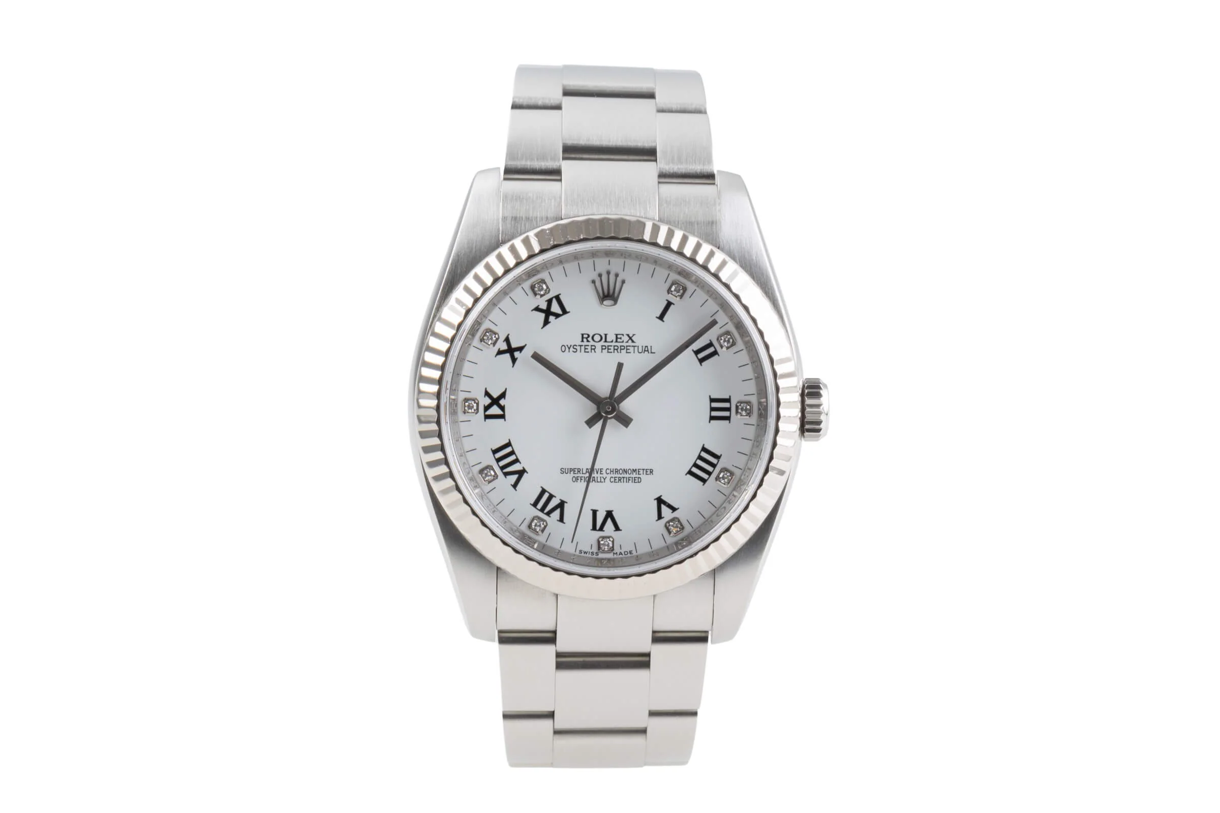 Rolex Oyster Perpetual steel / white gold automatic men's watch 116034  [2502236] - Image 5