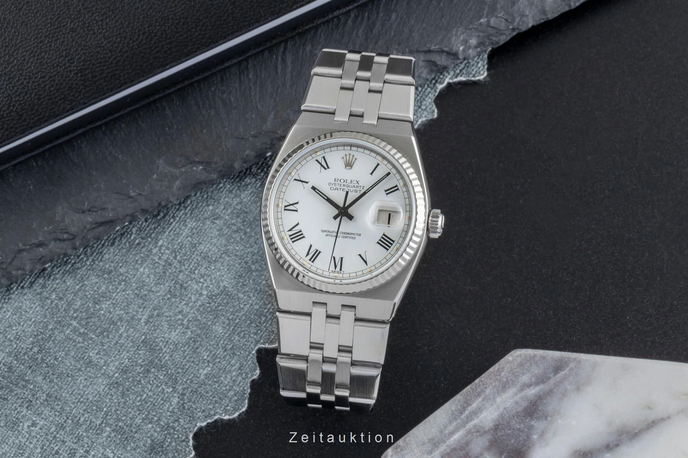 Rolex Oysterquartz steel / white gold quartz men's watch 17014 Vintage  [2600319] - Image 4