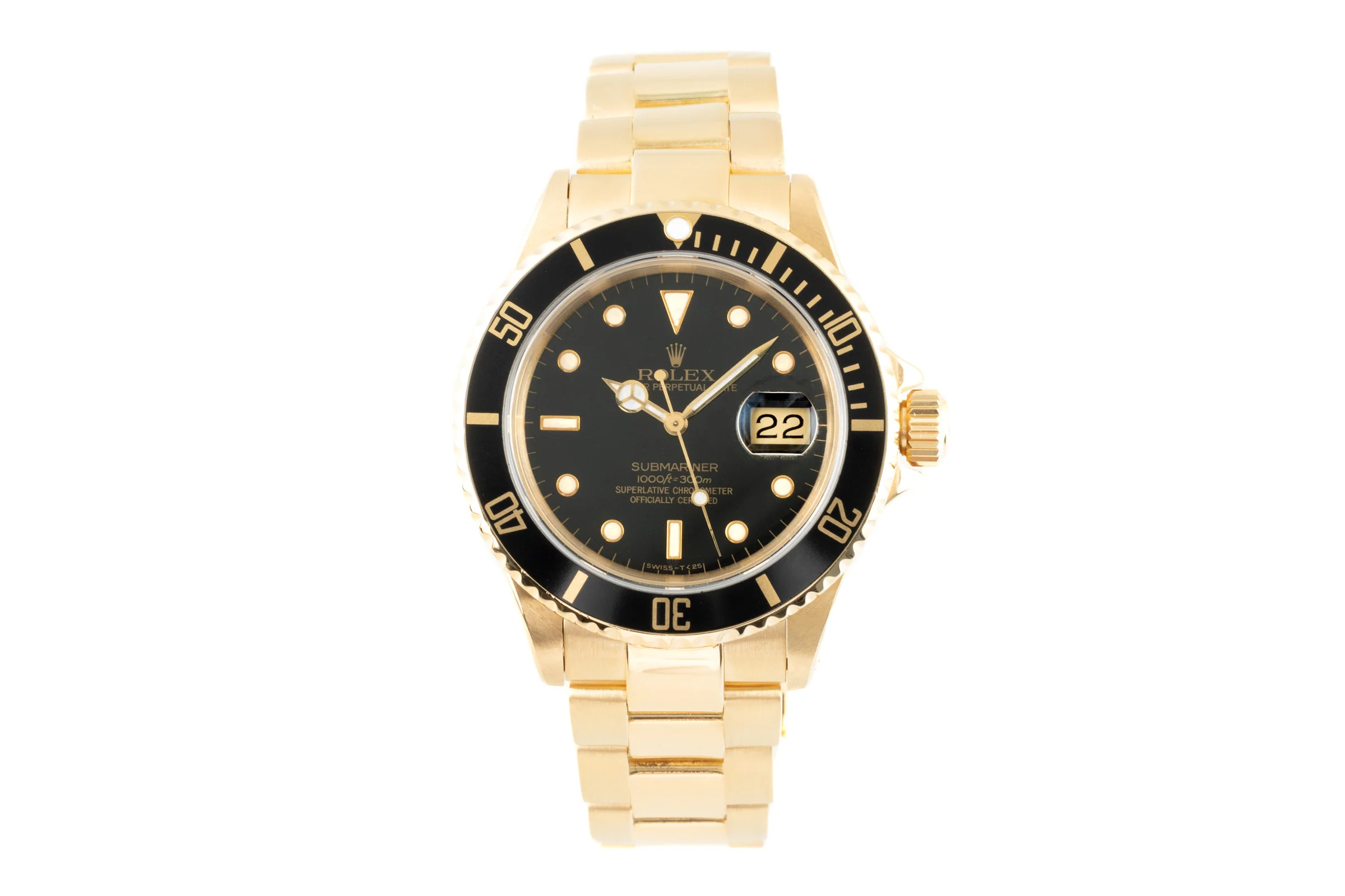 Rolex Submariner 18 ct gold automatic men's watch 16618  [2110993] - Image 4