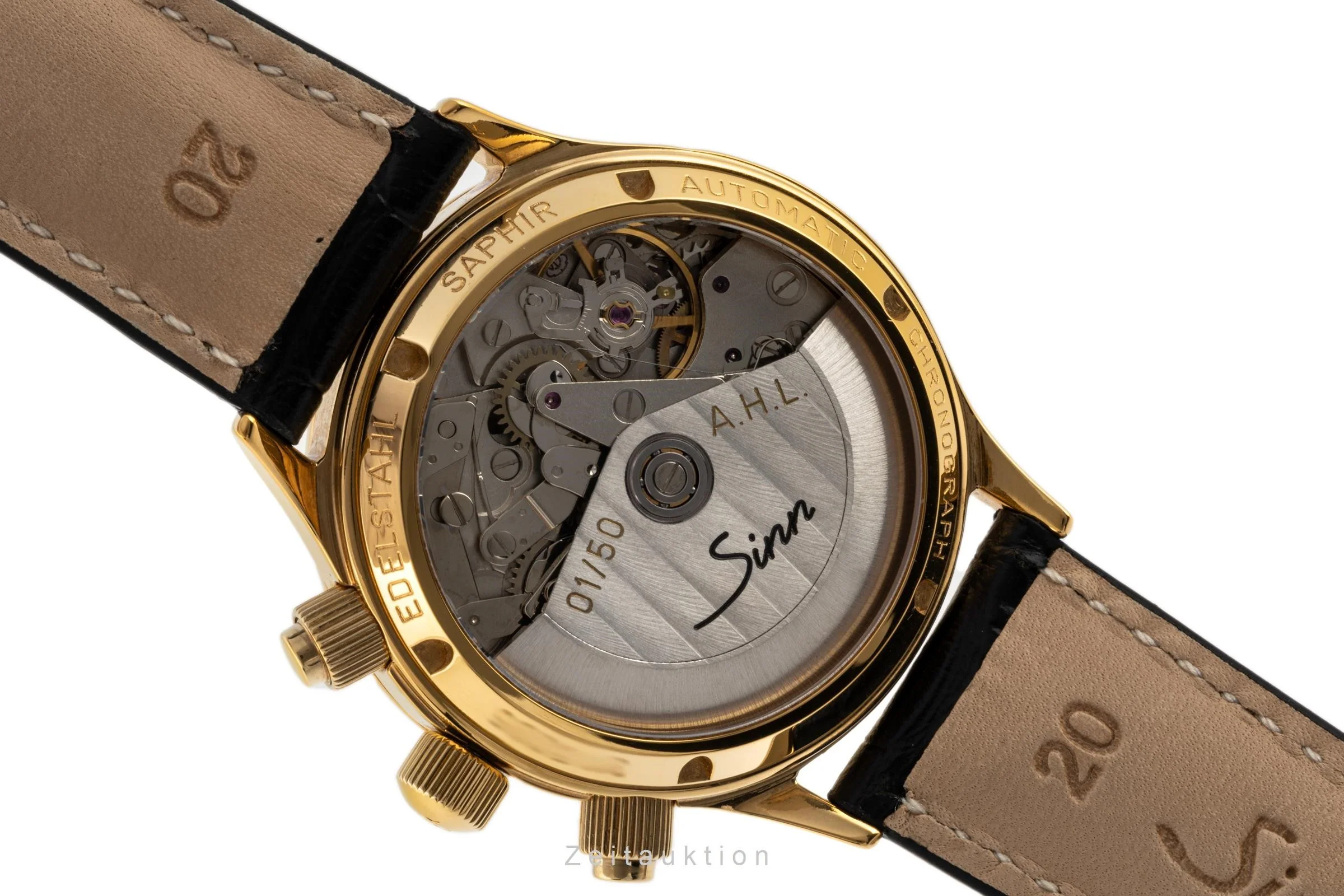 Sinn 6026 chronograph gilt / steel automatic men's watch 6026PL Limited  [2304584] - Image 10
