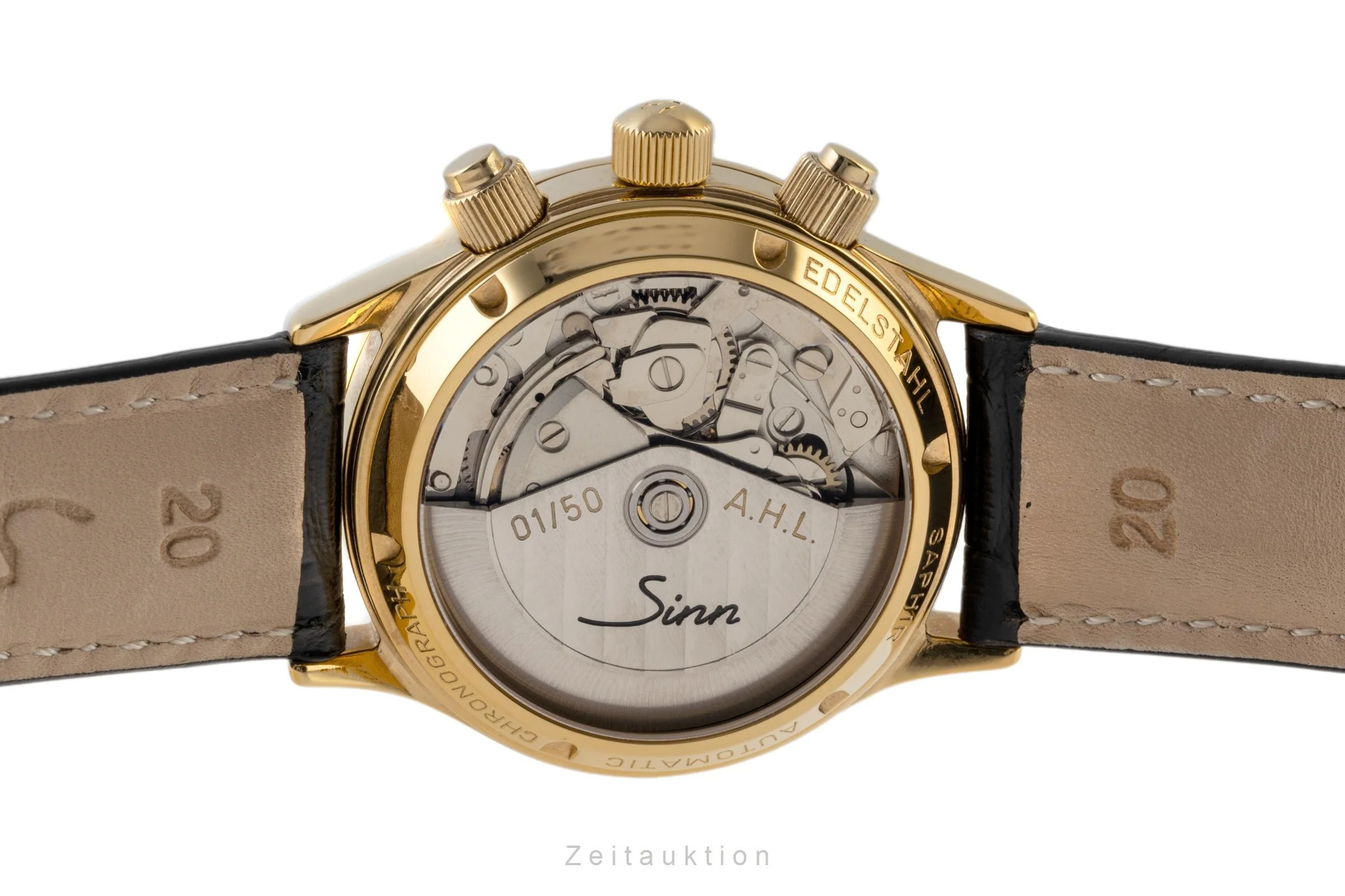 Sinn 6026 chronograph gilt / steel automatic men's watch 6026PL Limited  [2304584] - Image 11