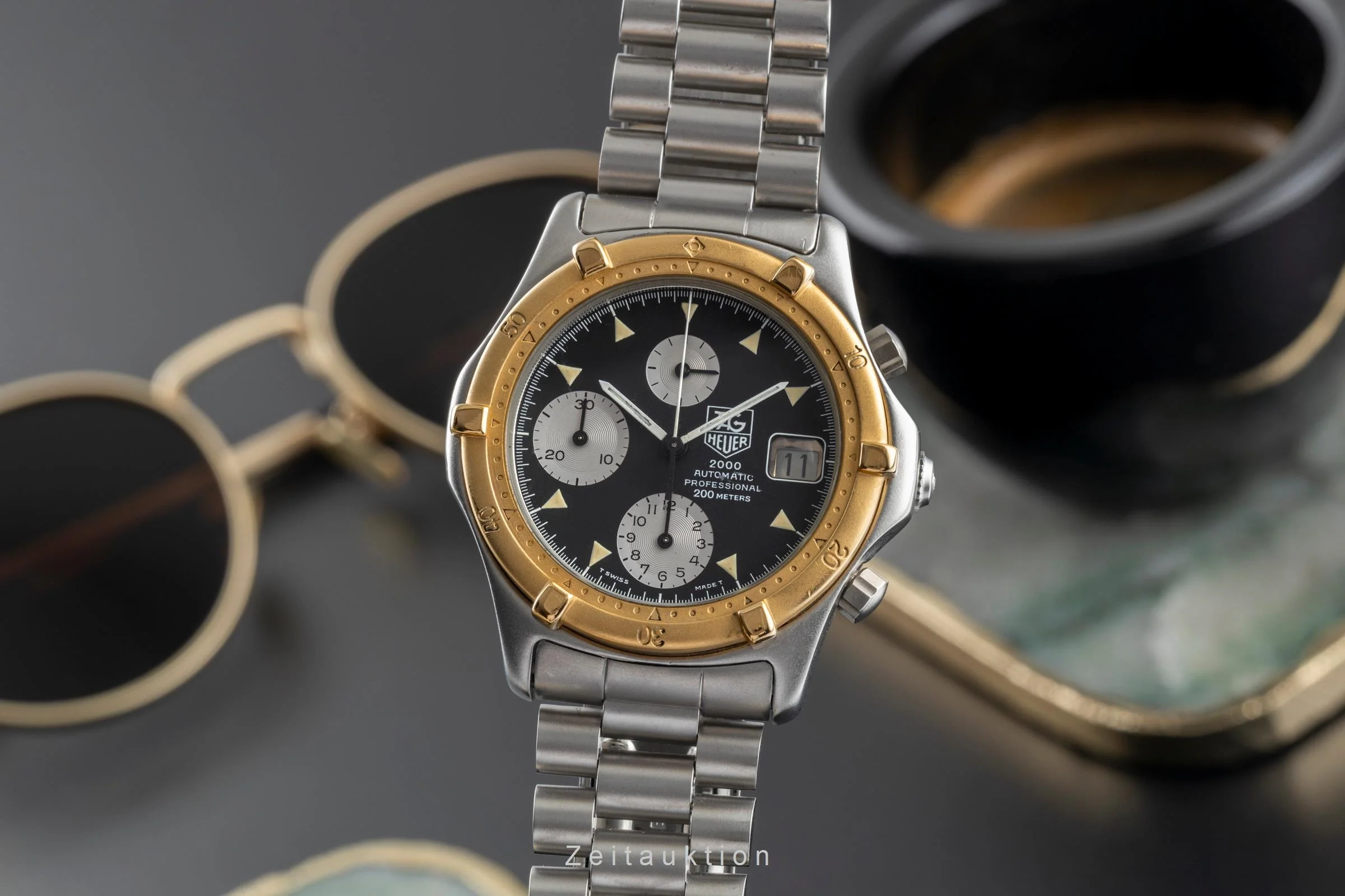 Tag Heuer 2000 chronograph gilt / steel automatic men's watch 173.006 Vintage  [2400670] - Image 2