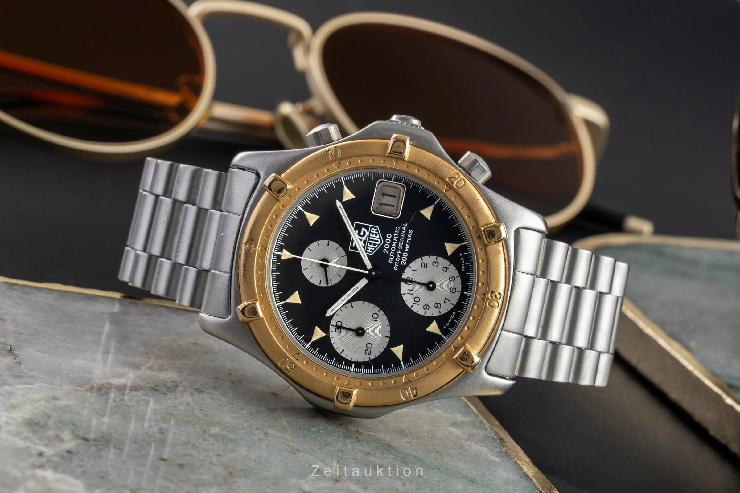Tag Heuer 2000 chronograph gilt / steel automatic men's watch 173.006 Vintage  [2400670] - Image 3