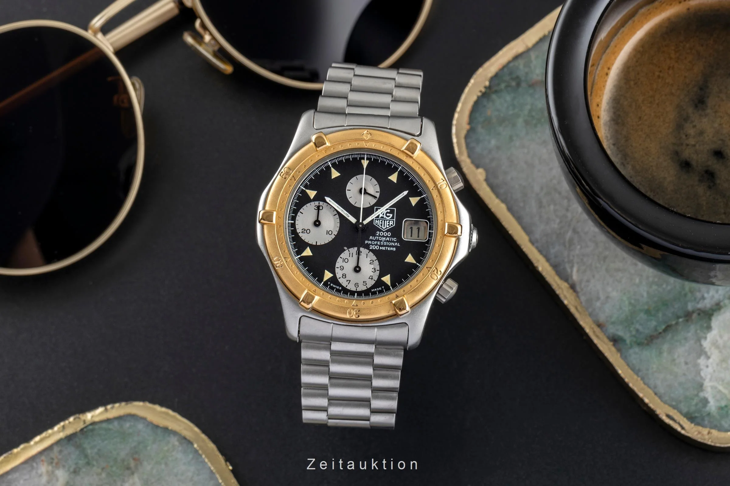 Tag Heuer 2000 chronograph gilt / steel automatic men's watch 173.006 Vintage  [2400670] - Image 4