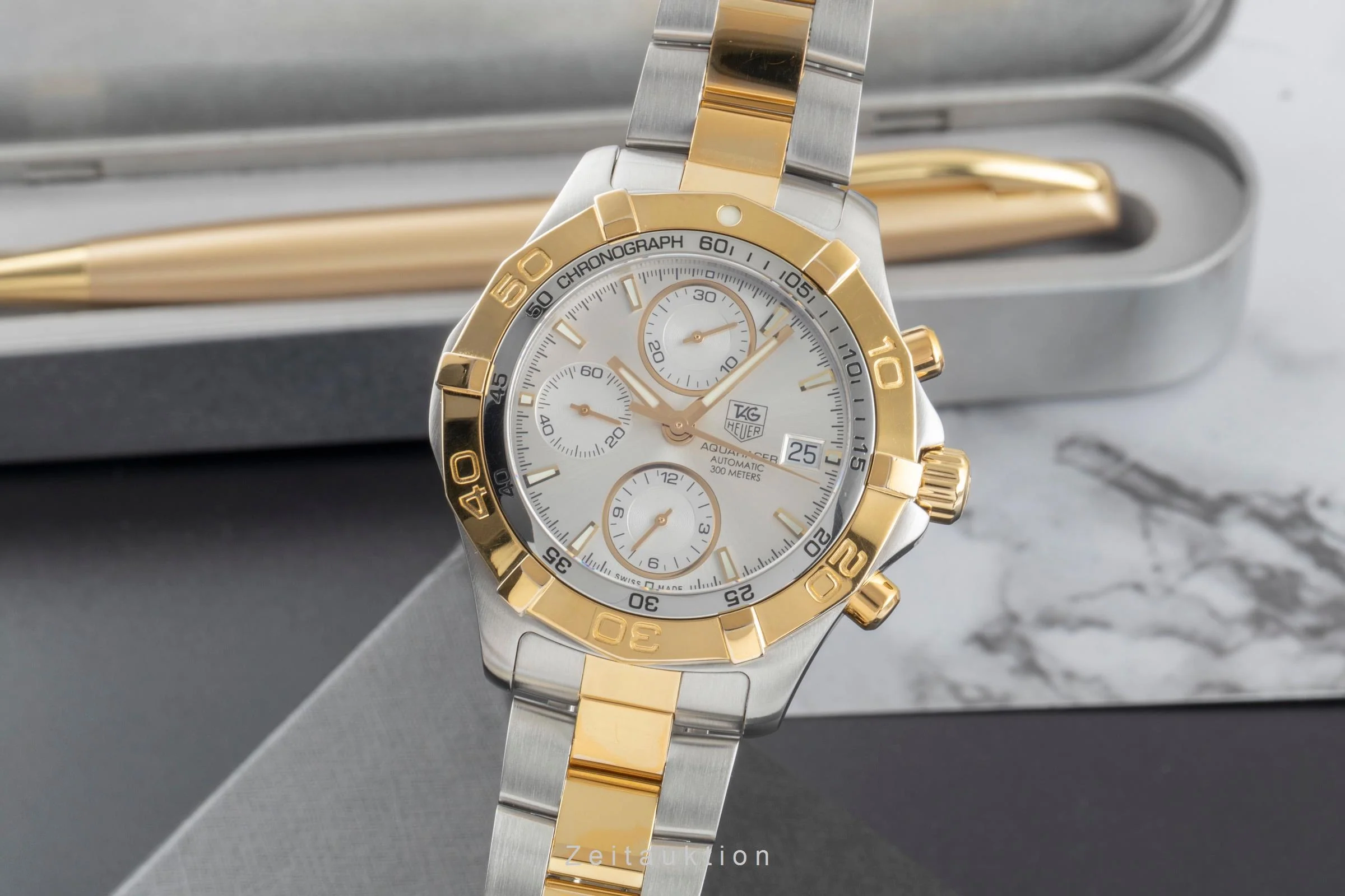 Tag Heuer Aquaracer chronograph gilt / steel automatic men's watch CAF2120.BB0816  [2504351] - Image 2