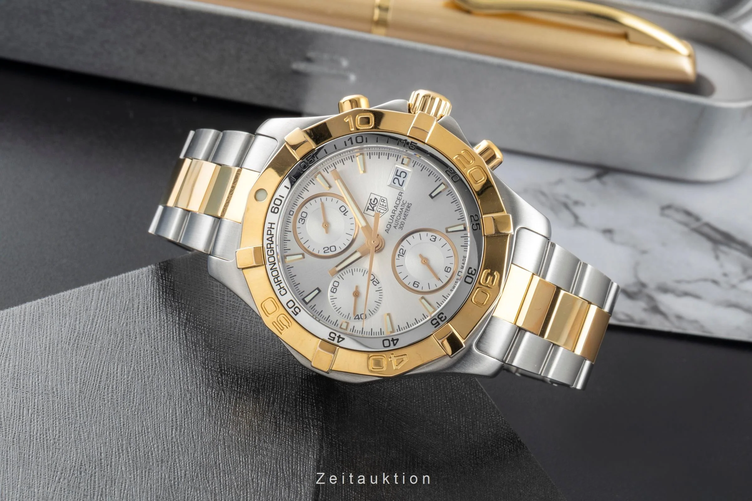 Tag Heuer Aquaracer chronograph gilt / steel automatic men's watch CAF2120.BB0816  [2504351] - Image 3