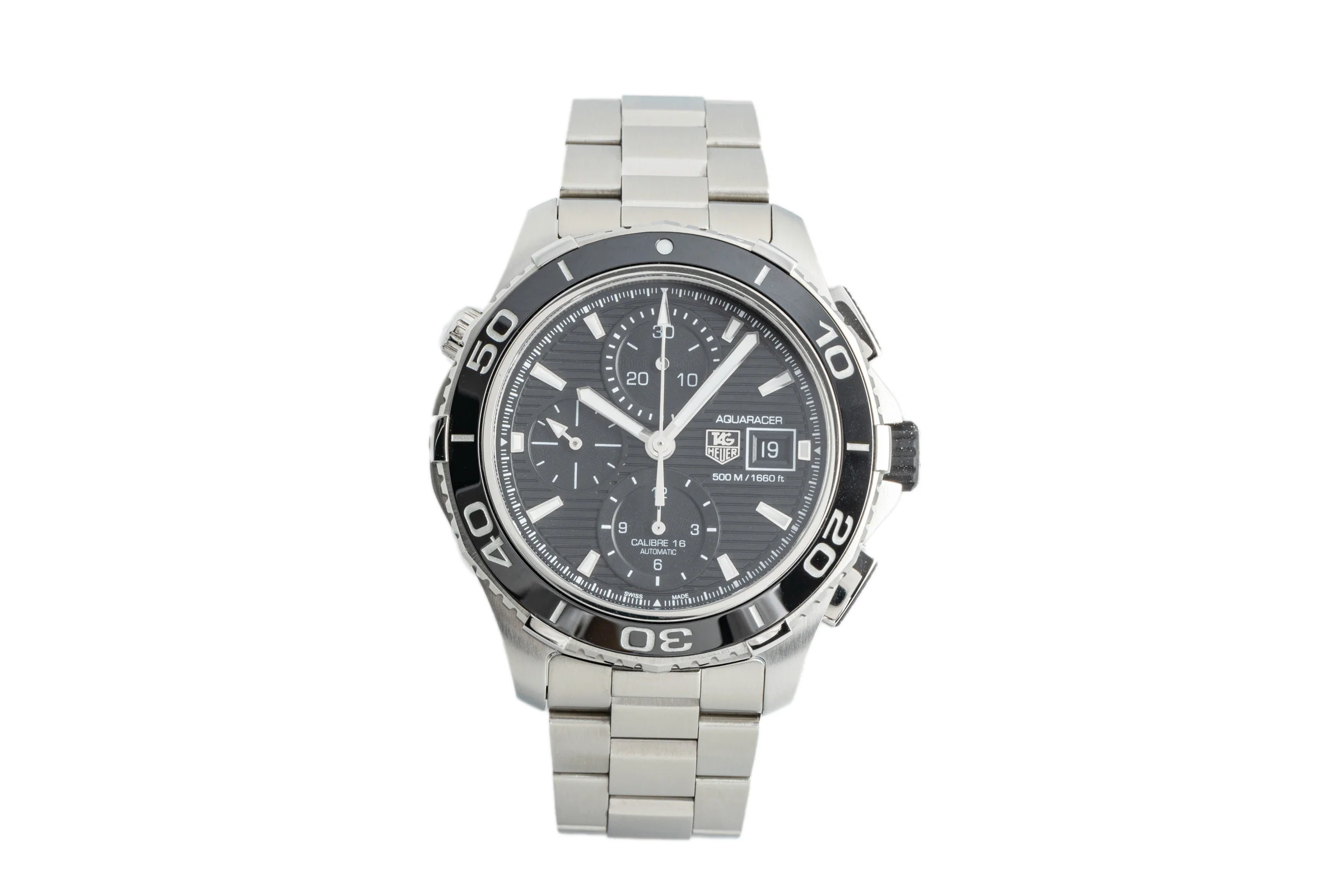 Tag Heuer Aquaracer chronograph steel automatic men's watch CAK2110/BA0833  [2204338] - Image 4