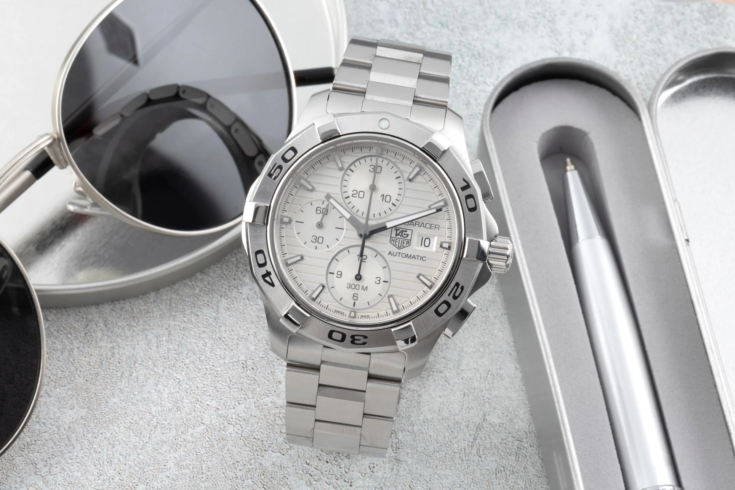 Tag Heuer Aquaracer chronograph steel automatic men's watch CAP2111.BA0833  [2507194] - Image 4