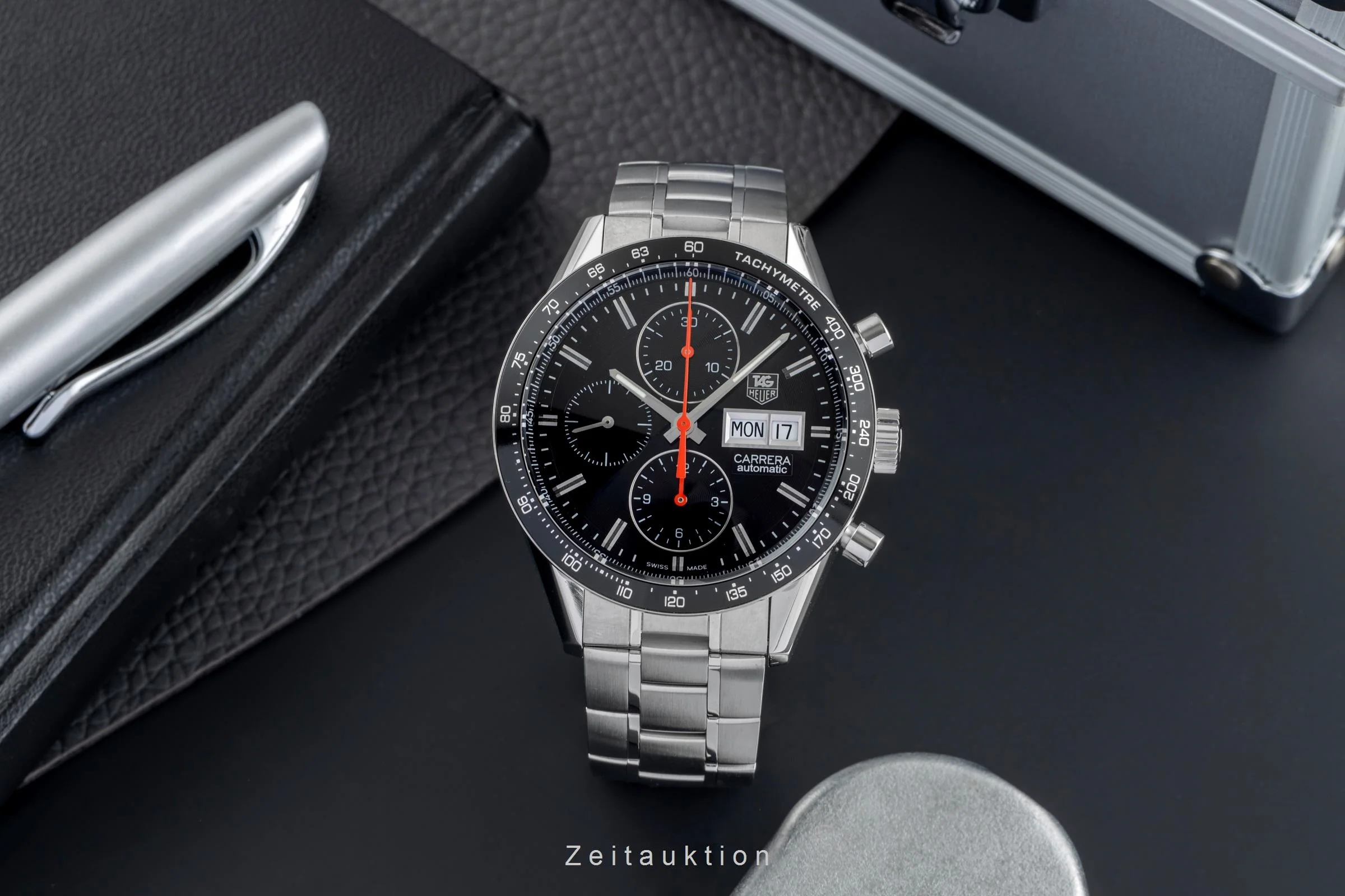 Tag Heuer Carrera chronograph steel automatic men's watch CV201AH.BA0725  [2504441] - Image 4