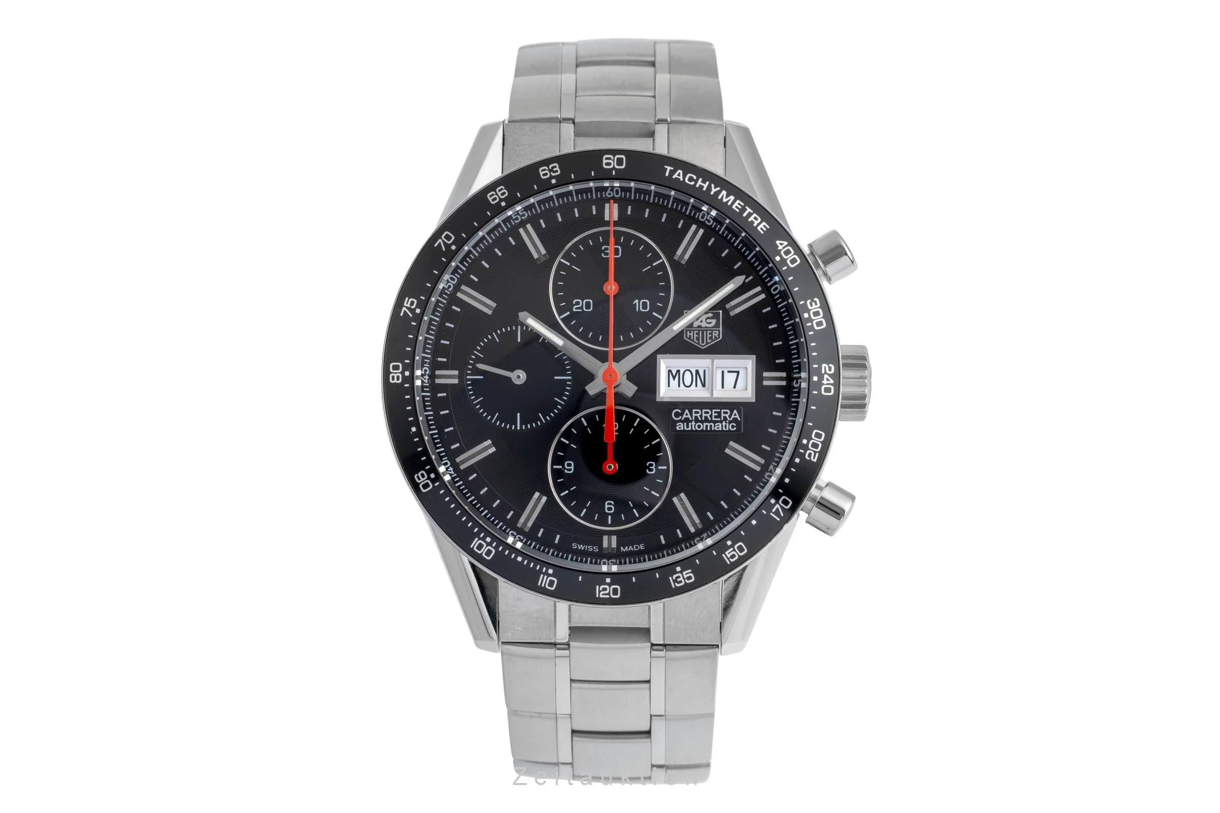 Tag Heuer Carrera chronograph steel automatic men's watch CV201AH.BA0725  [2504441] - Image 5