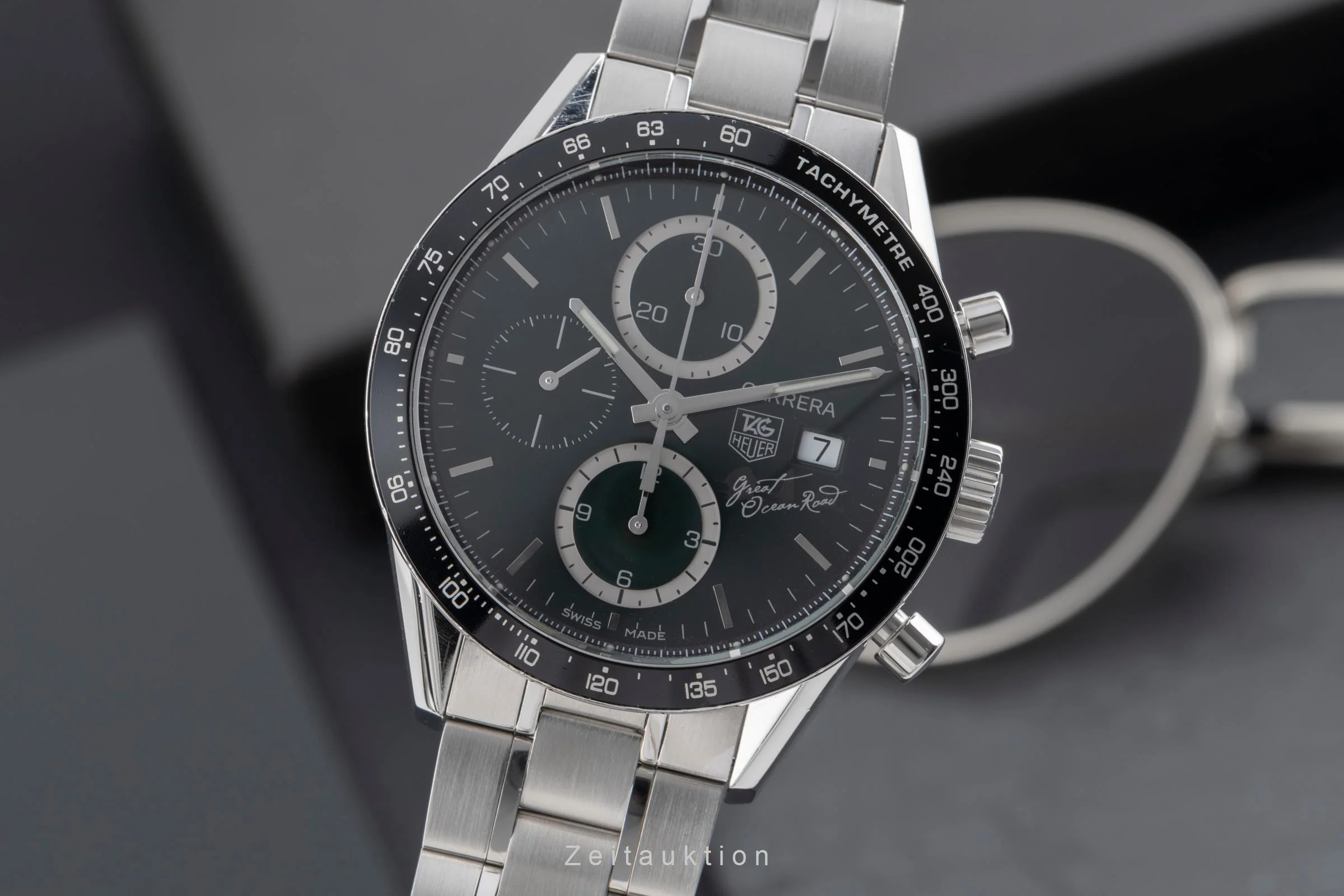 Tag Heuer Carrera chronograph steel automatic men's watch CV201F Limited  [2502824] - Image 2