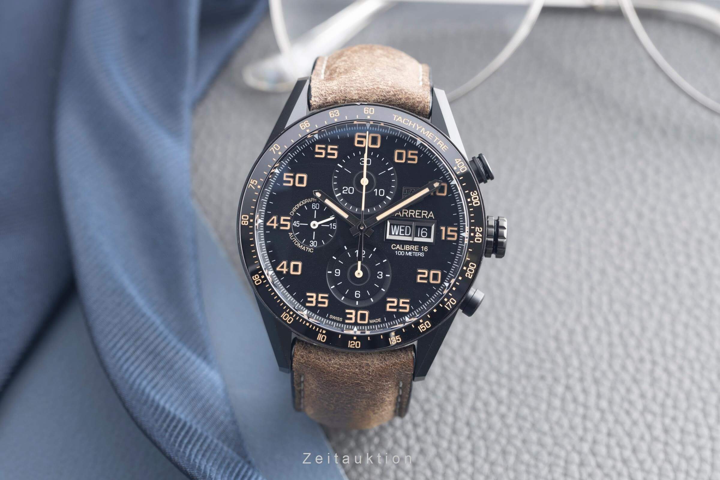 Tag Heuer Carrera chronograph titanium automatic men's watch CV2A84.FC6394  [2501957] - Image 4