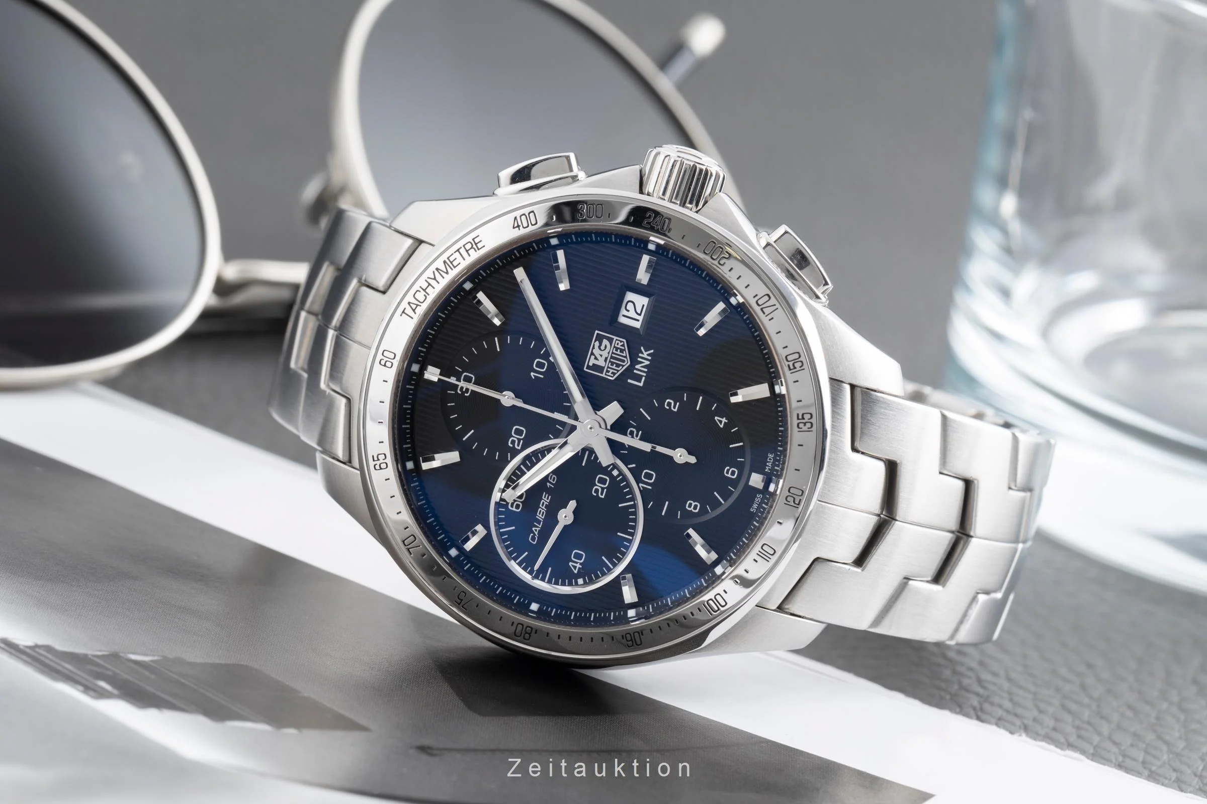 Tag Heuer Link chronograph steel automatic men's watch CAT2010  [2502792] - Image 3