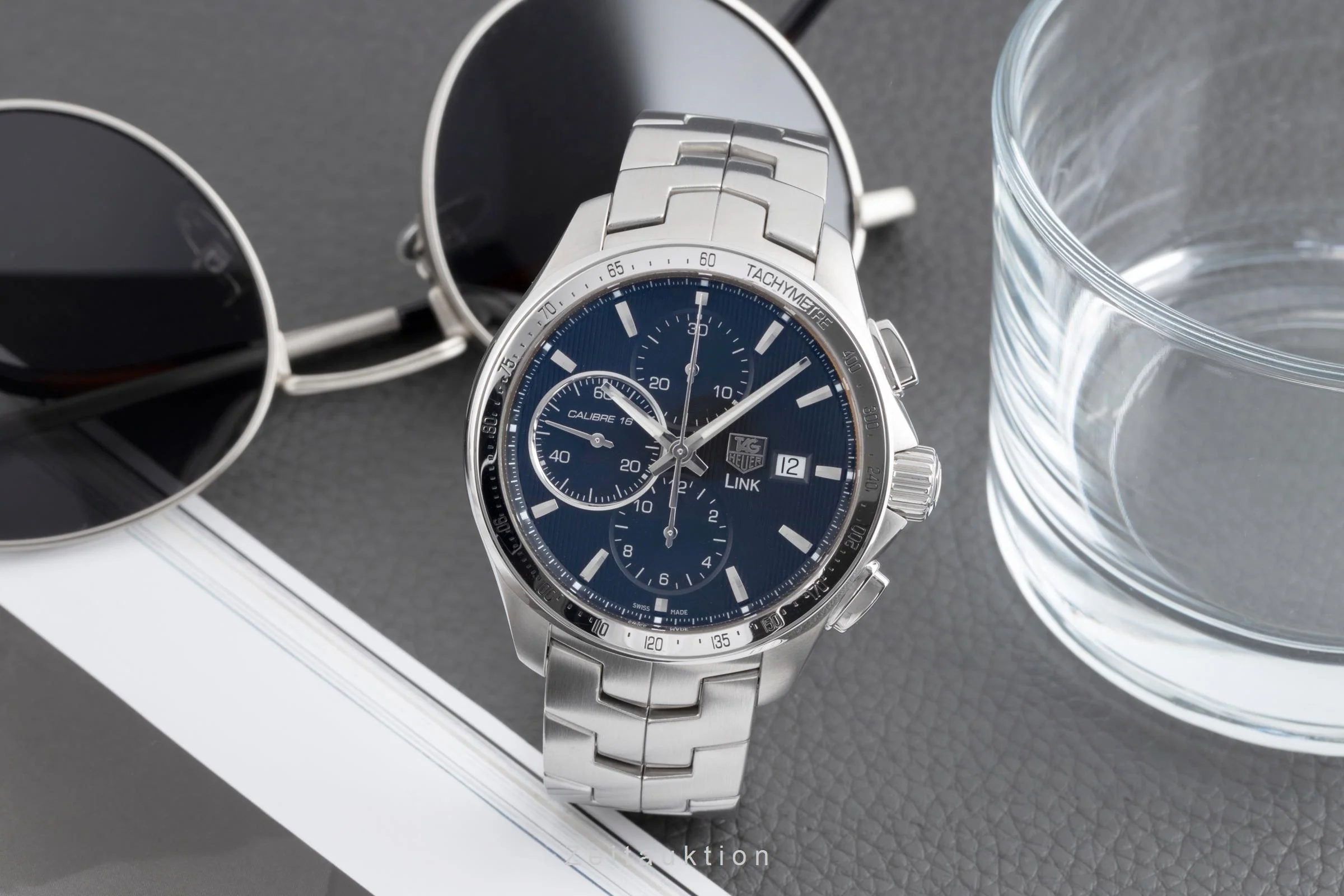 Tag Heuer Link chronograph steel automatic men's watch CAT2010  [2502792] - Image 4