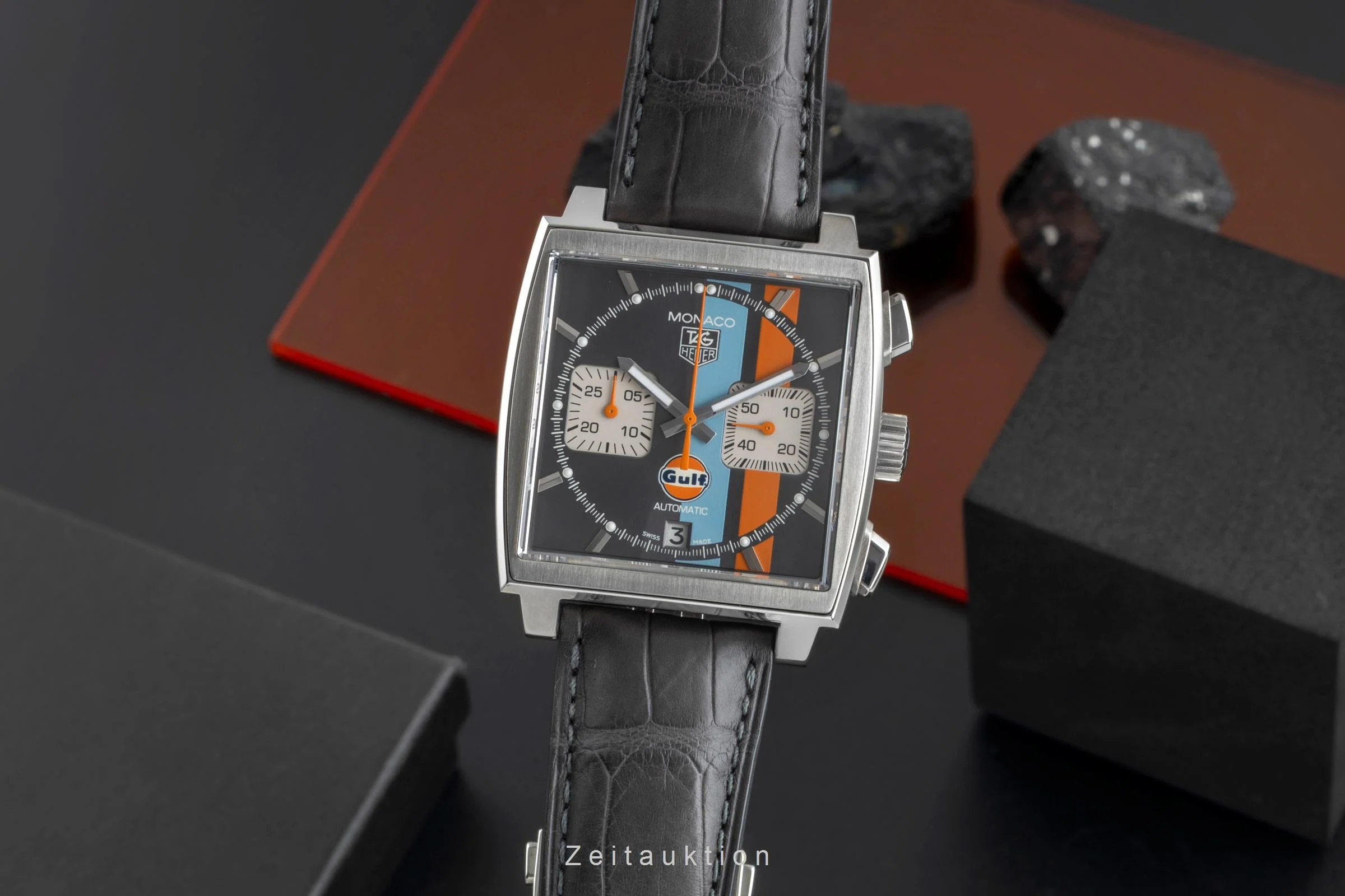 Tag Heuer Monaco chronograph steel automatic men's watch CAW2113.FC6250 Limited  [2507186] - Image 2